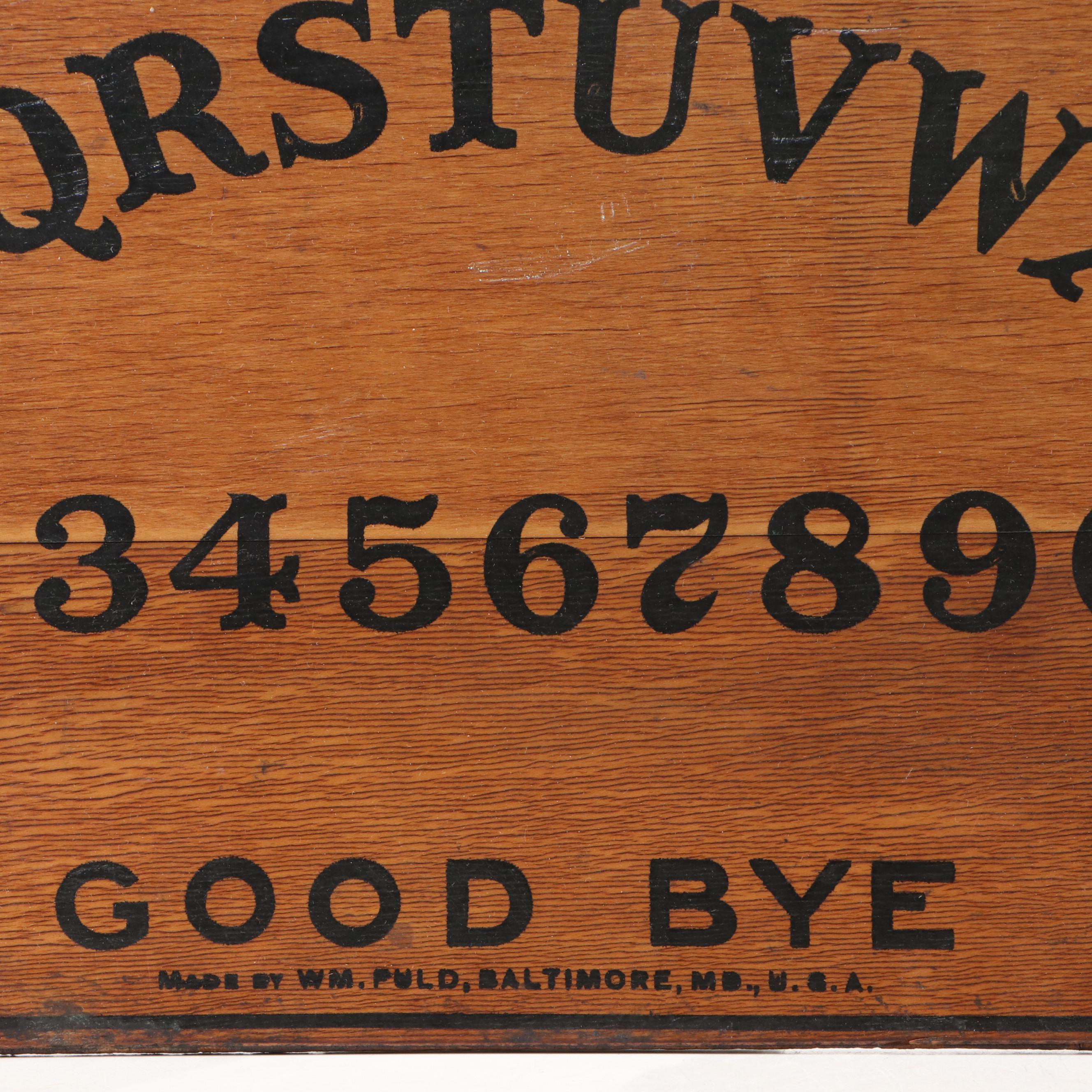 William Fuld Wooden Ouija Board, Early 20th Century