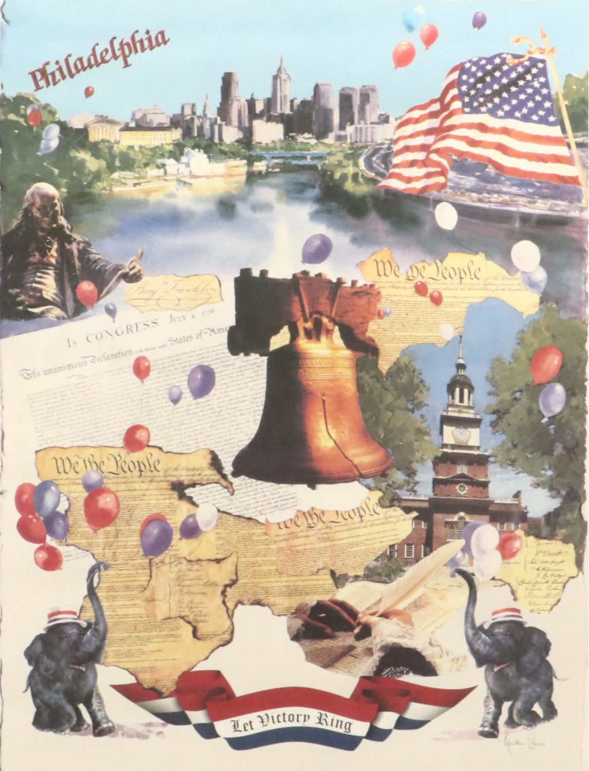 Marlene Colucci Offset Lithograph Republican Convention Poster, 2000