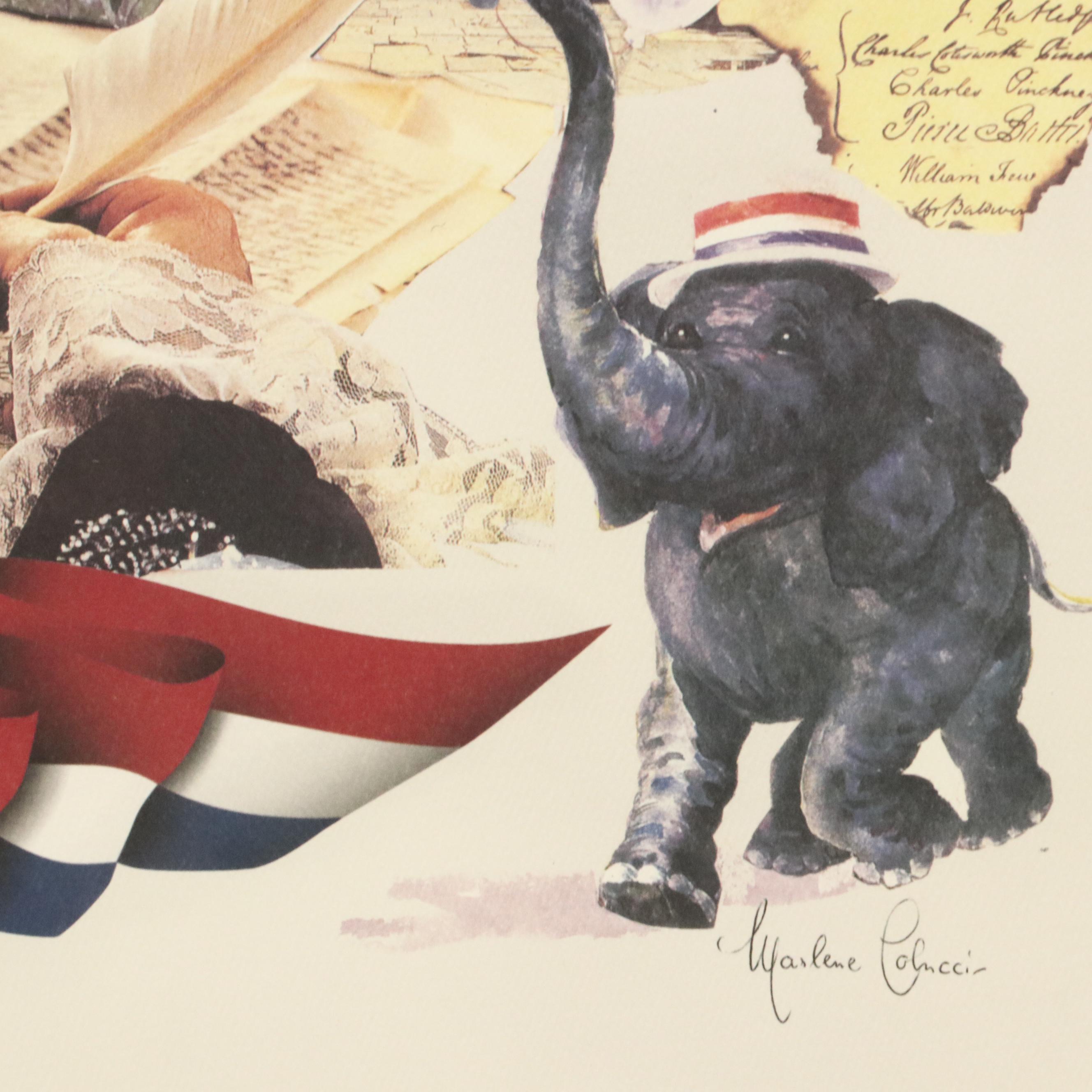 Marlene Colucci Offset Lithograph Republican Convention Poster, 2000