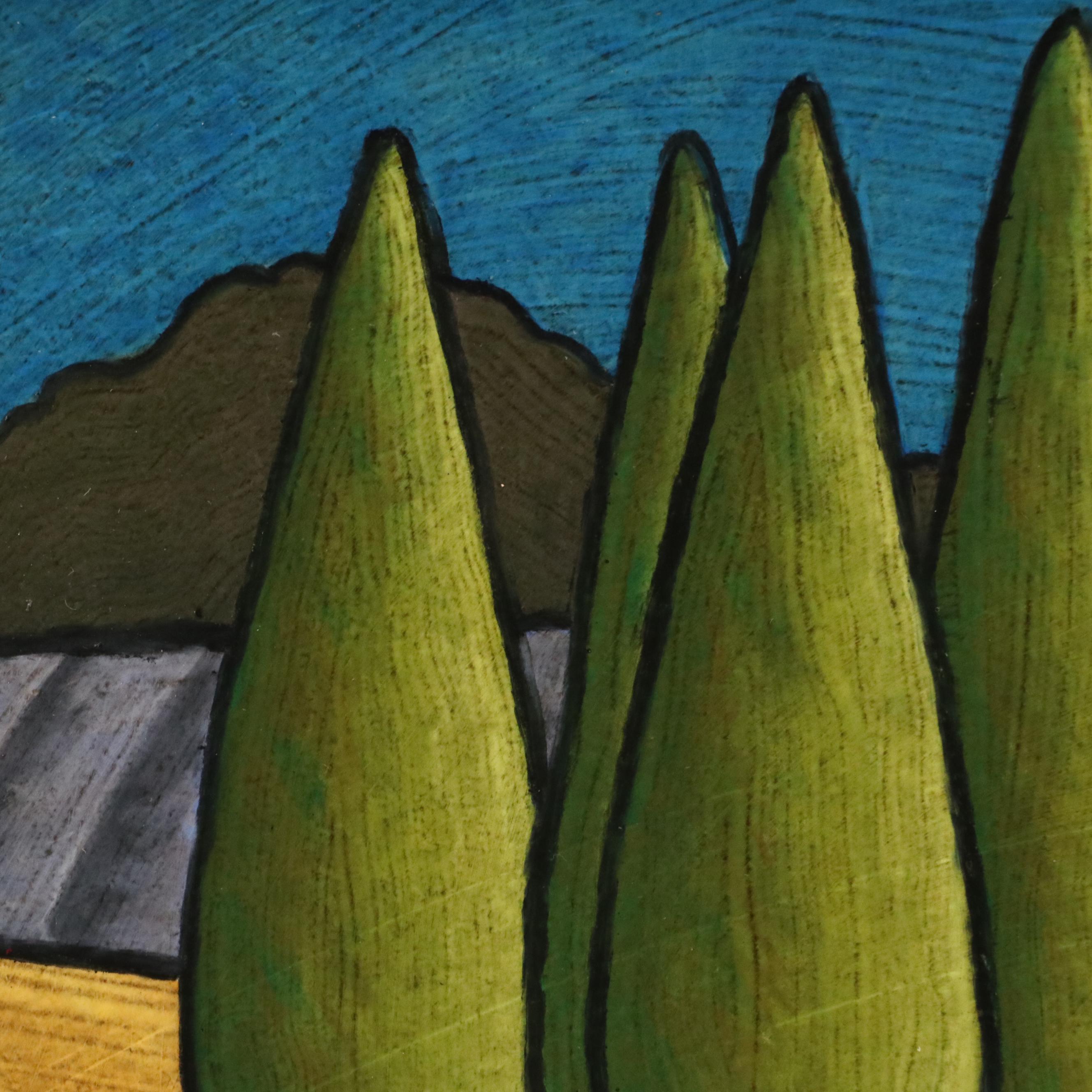 Chip DuPont Oil Painting of Tuscan Landscape, 2004