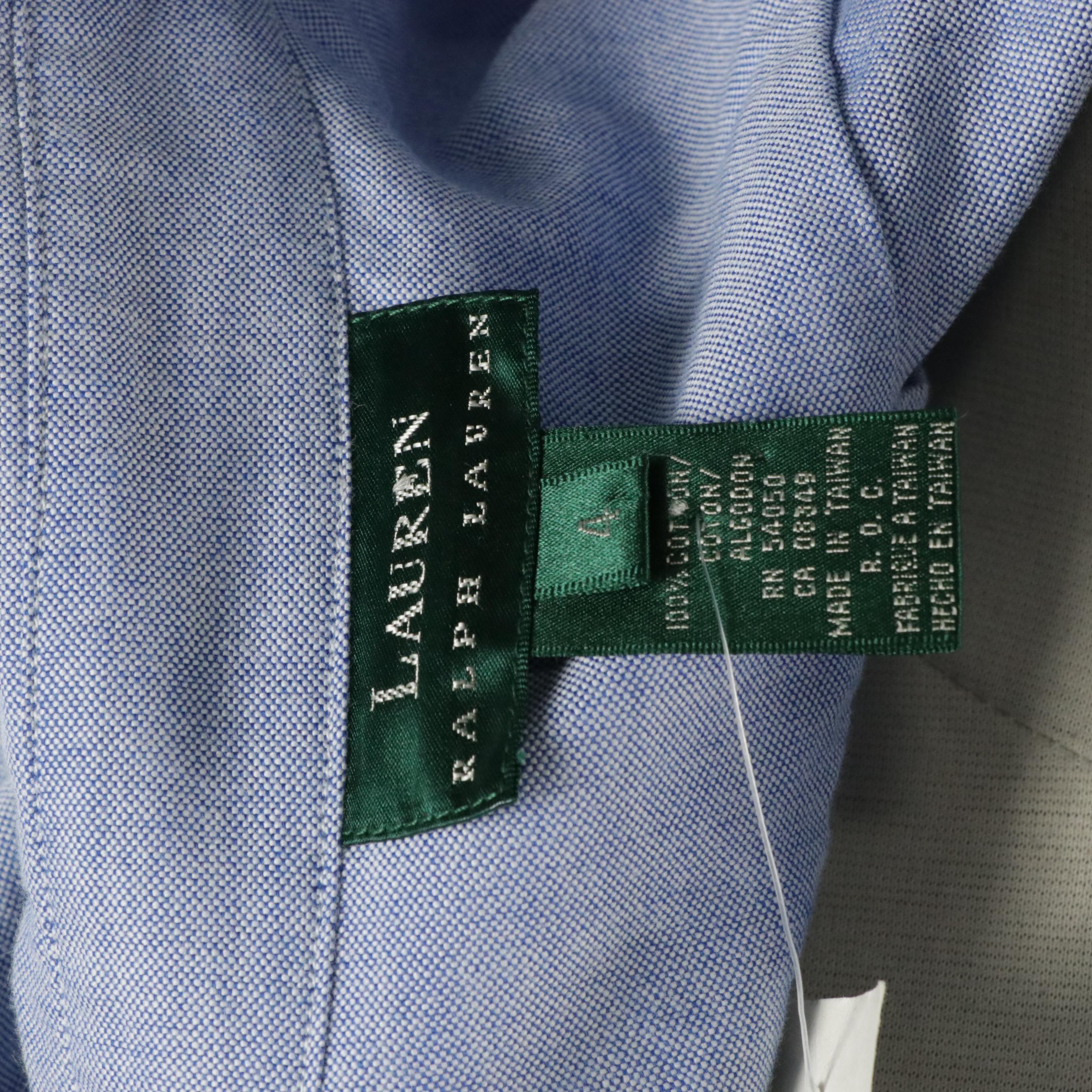 Ralph Lauren Blue Cotton Button-Front Shirts