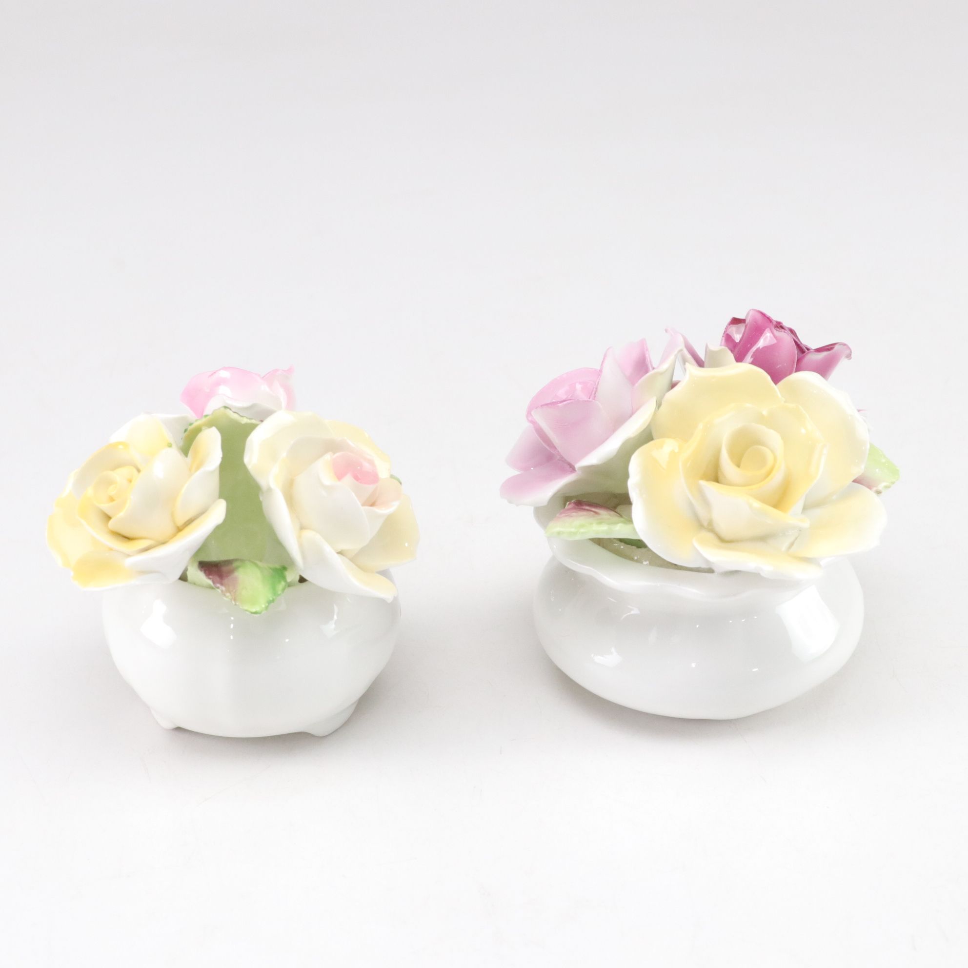 Capodimonte Roses with Belleek "Flowers of the Month" January Trinket Box & More