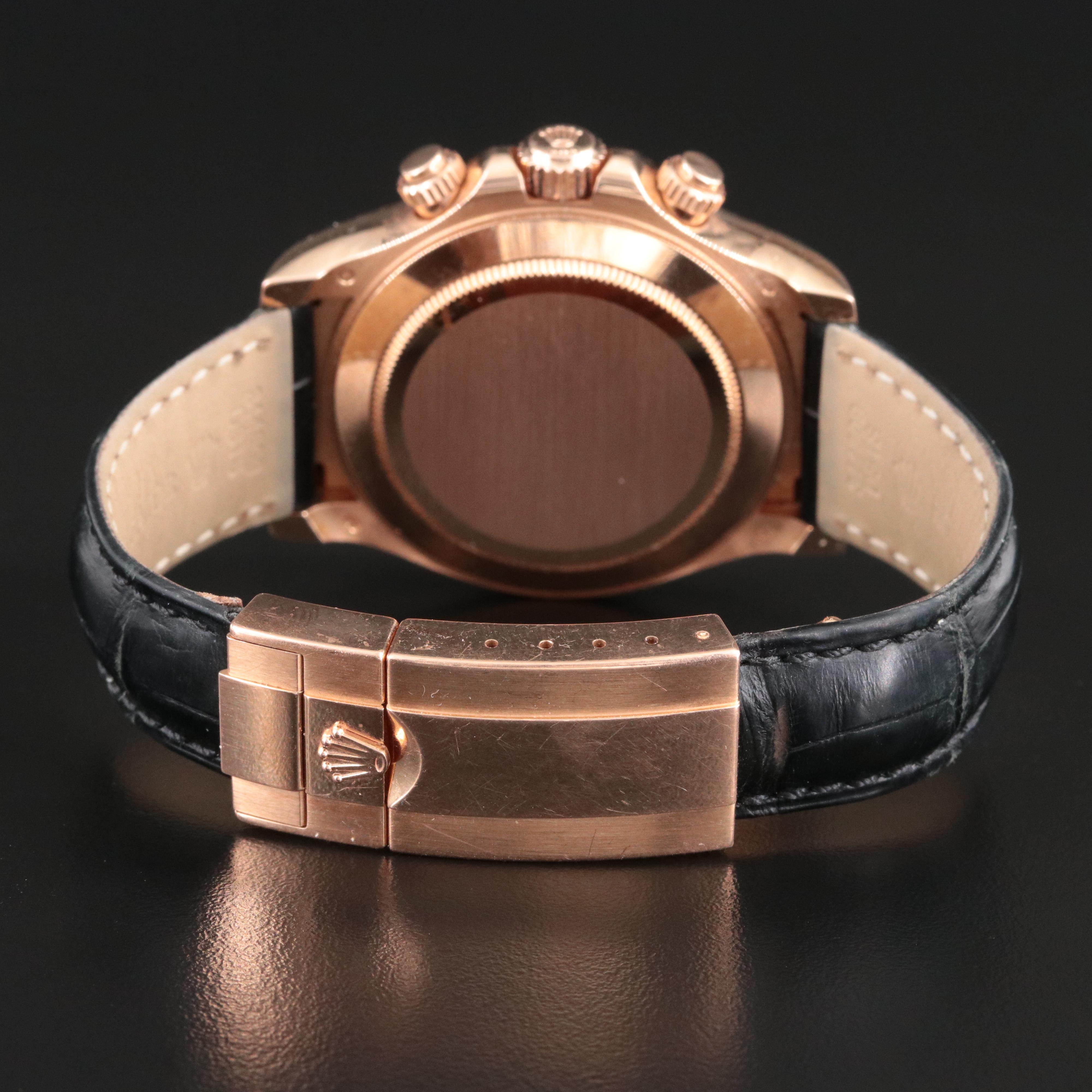 Rolex Daytona 18K Rose Gold Chocolate Arabic Dial 1116515 Watch