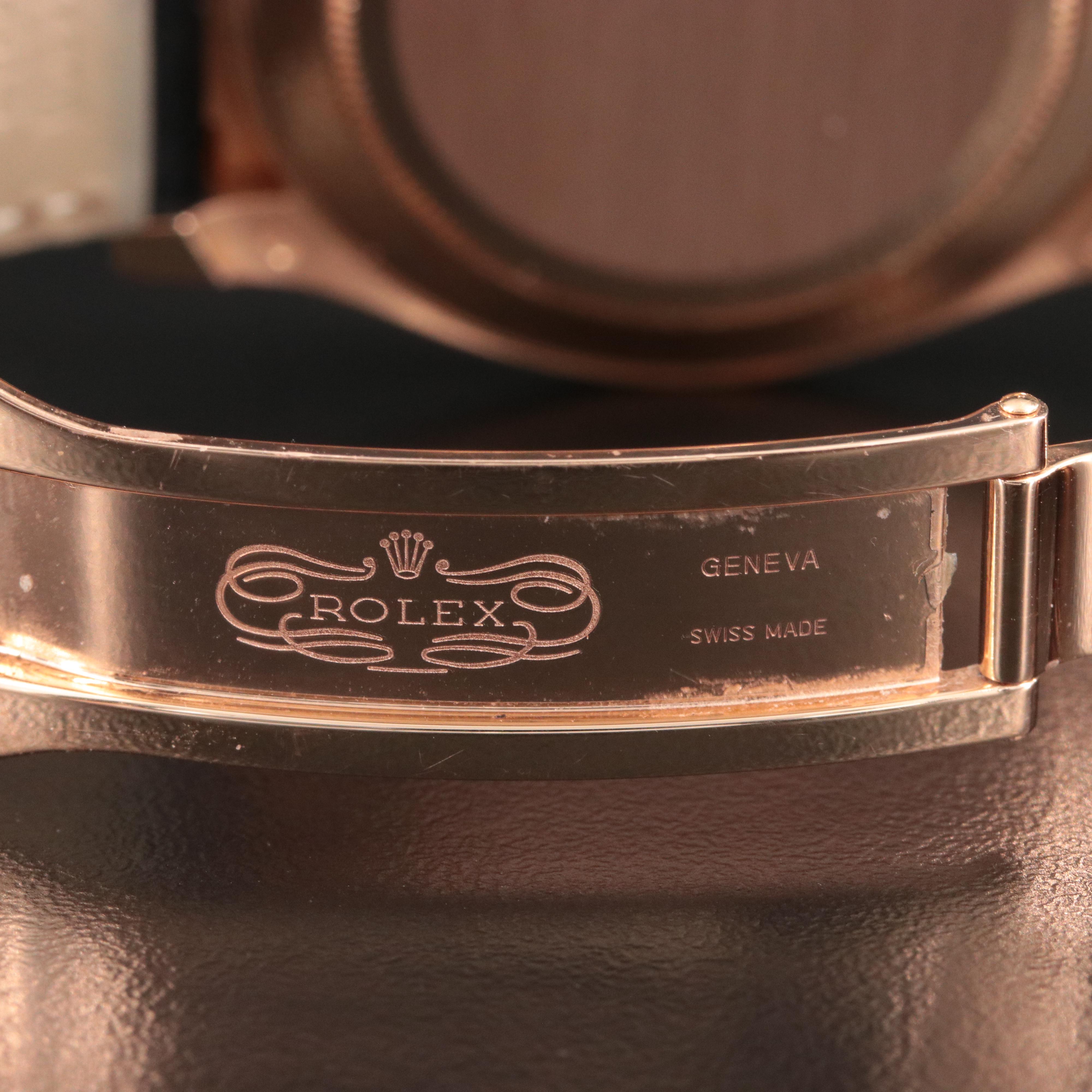 Rolex Daytona 18K Rose Gold Chocolate Arabic Dial 1116515 Watch