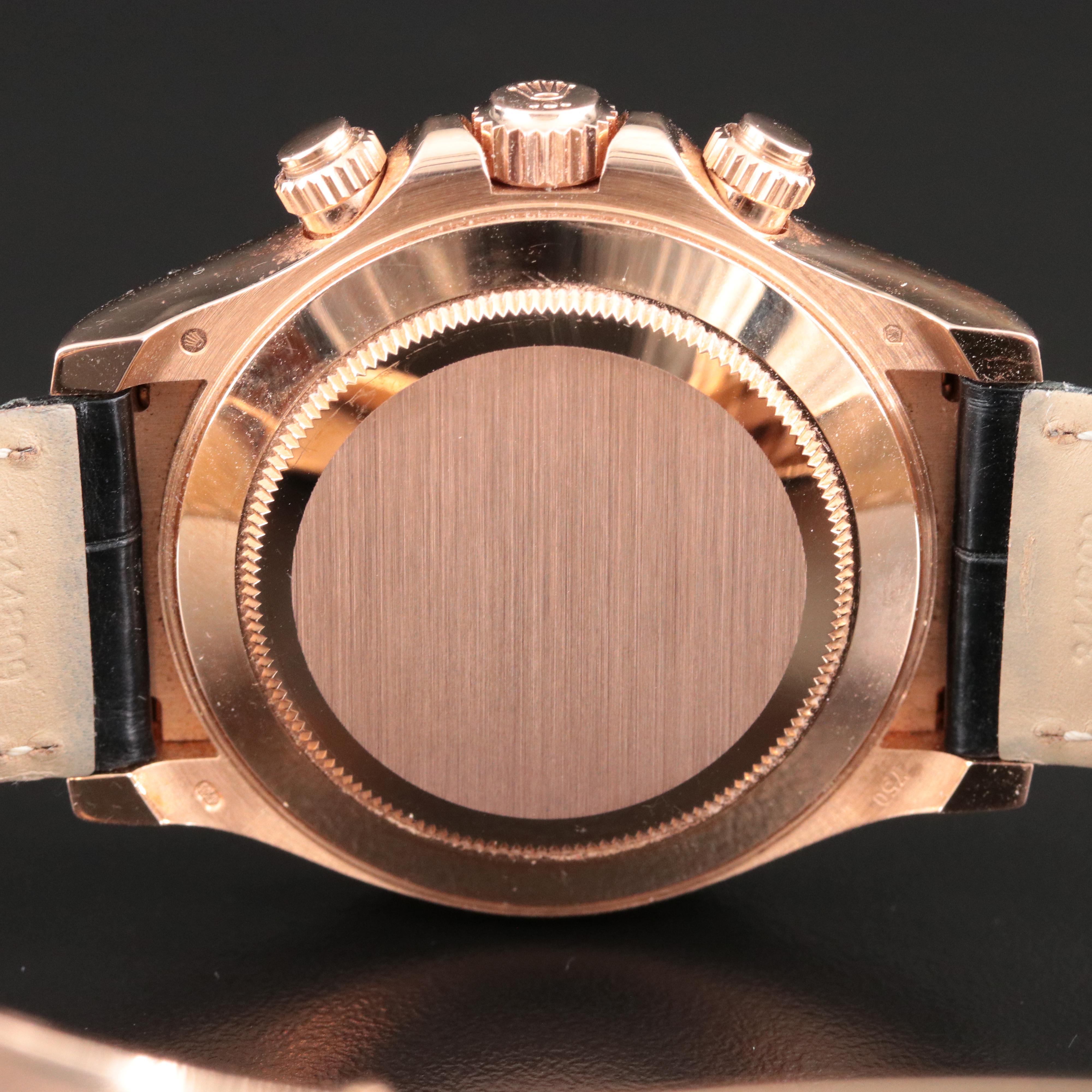 Rolex Daytona 18K Rose Gold Chocolate Arabic Dial 1116515 Watch