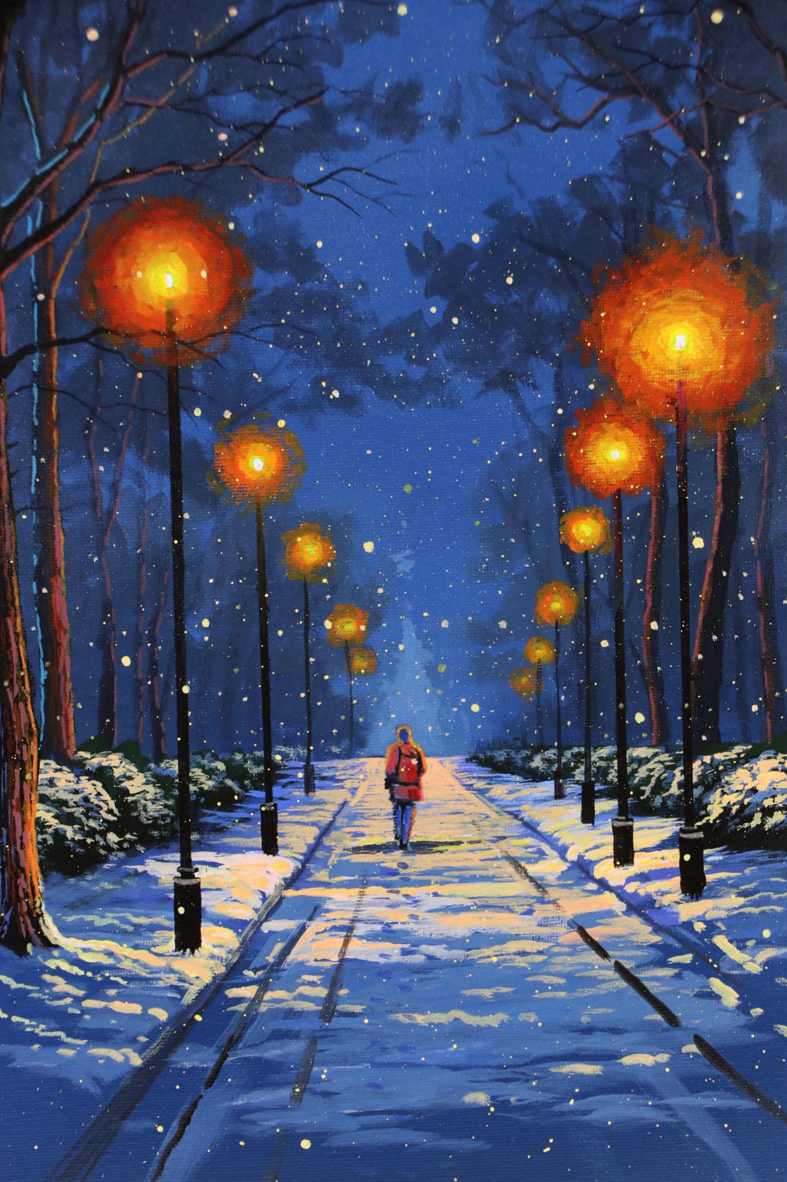 Doug "Bumo" Johnpeer Streetscape Oil Painting, 2025