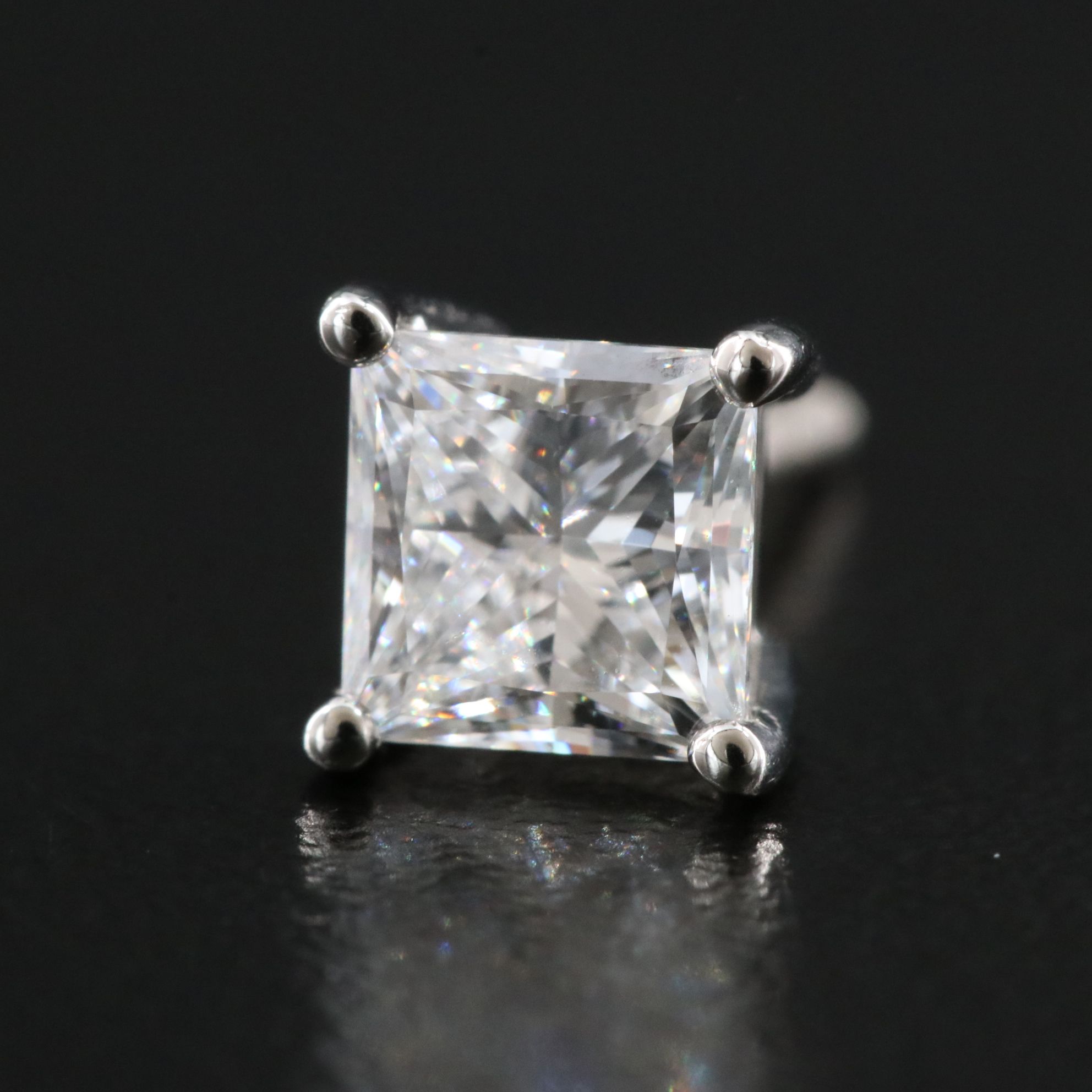 Platinum 2.05 CTW Lab Grown Diamond Stud Earrings with IGI Reports