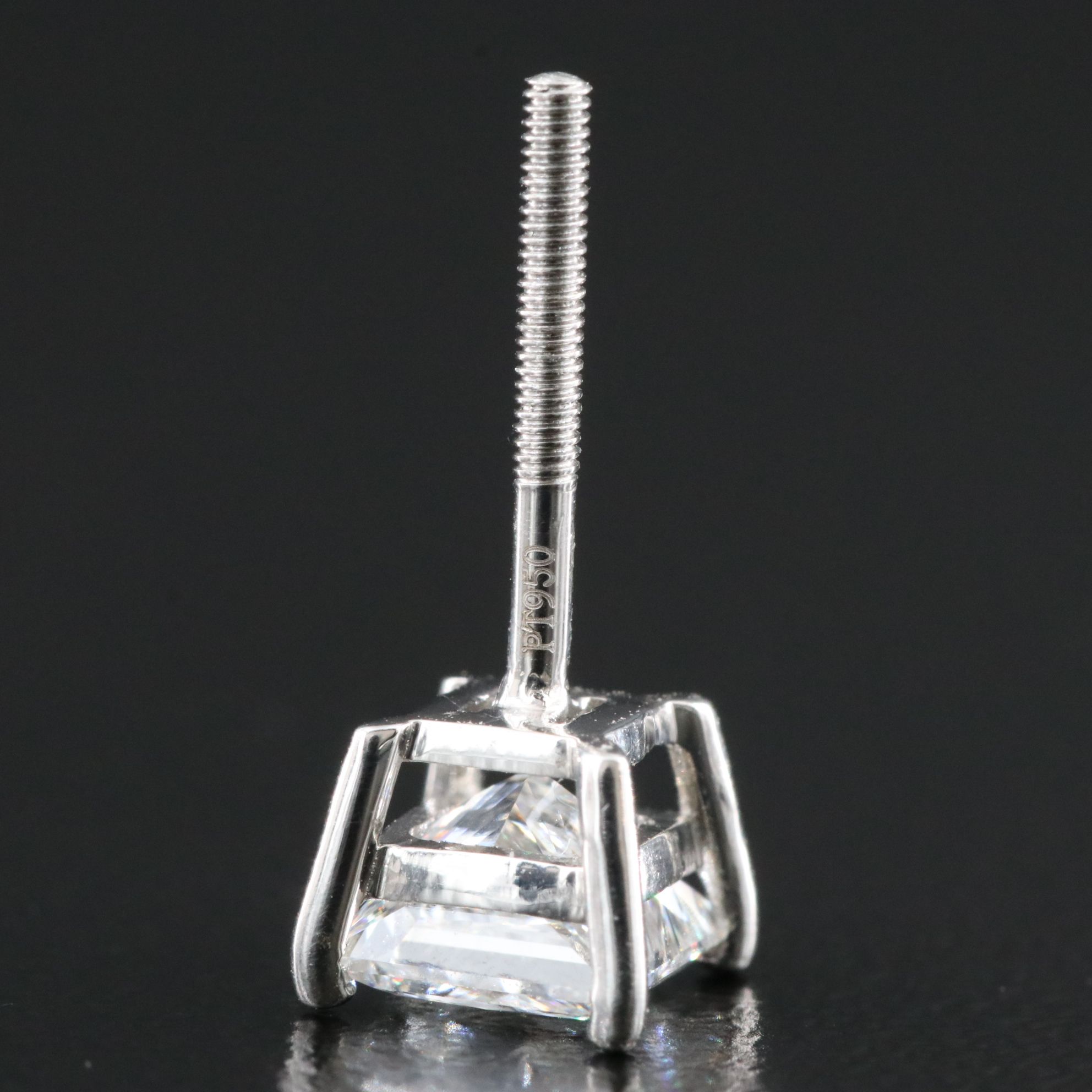 Platinum 2.05 CTW Lab Grown Diamond Stud Earrings with IGI Reports