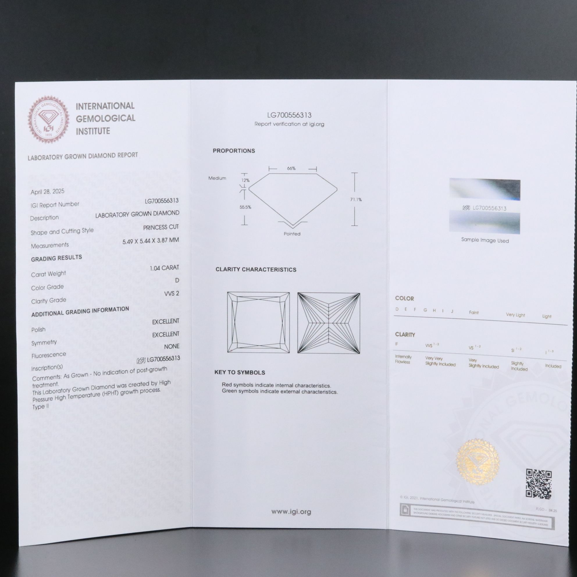 Platinum 2.05 CTW Lab Grown Diamond Stud Earrings with IGI Reports