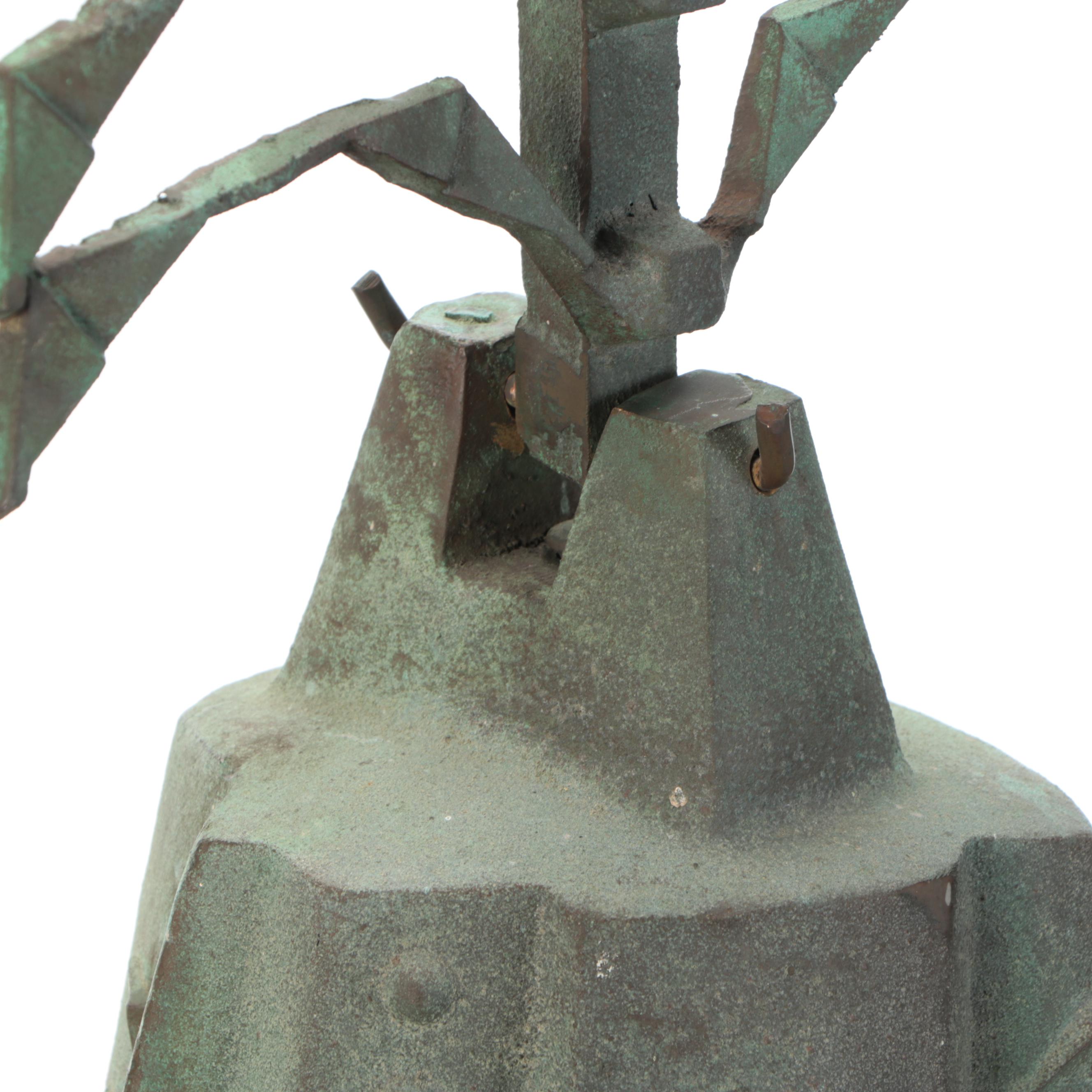 Paolo Soleri Brutalist Bronze Ribcage Windbell, Circa 1975