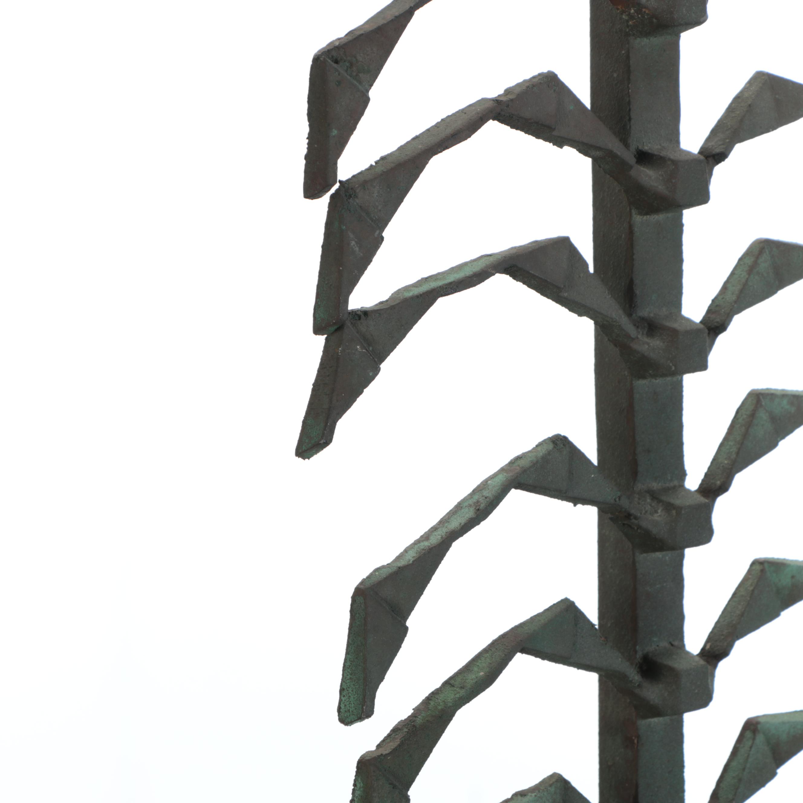 Paolo Soleri Brutalist Bronze Ribcage Windbell, Circa 1975