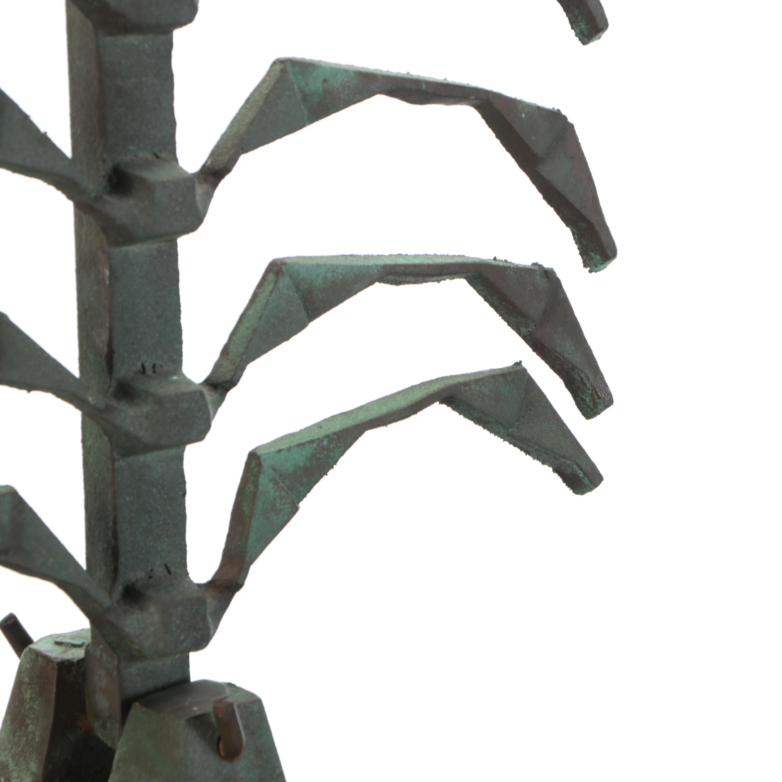 Paolo Soleri Brutalist Bronze Ribcage Windbell, Circa 1975