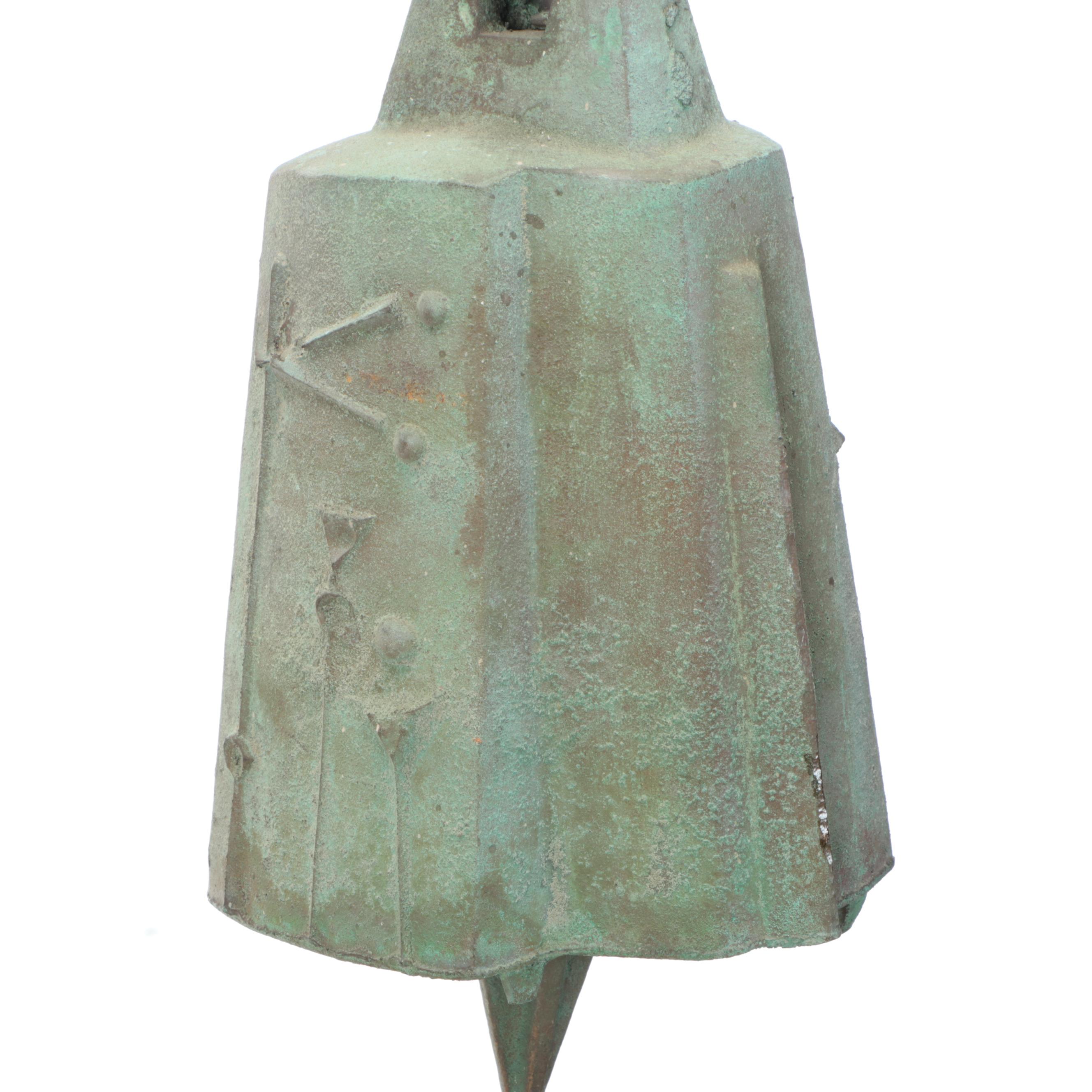 Paolo Soleri Brutalist Bronze Ribcage Windbell, Circa 1975