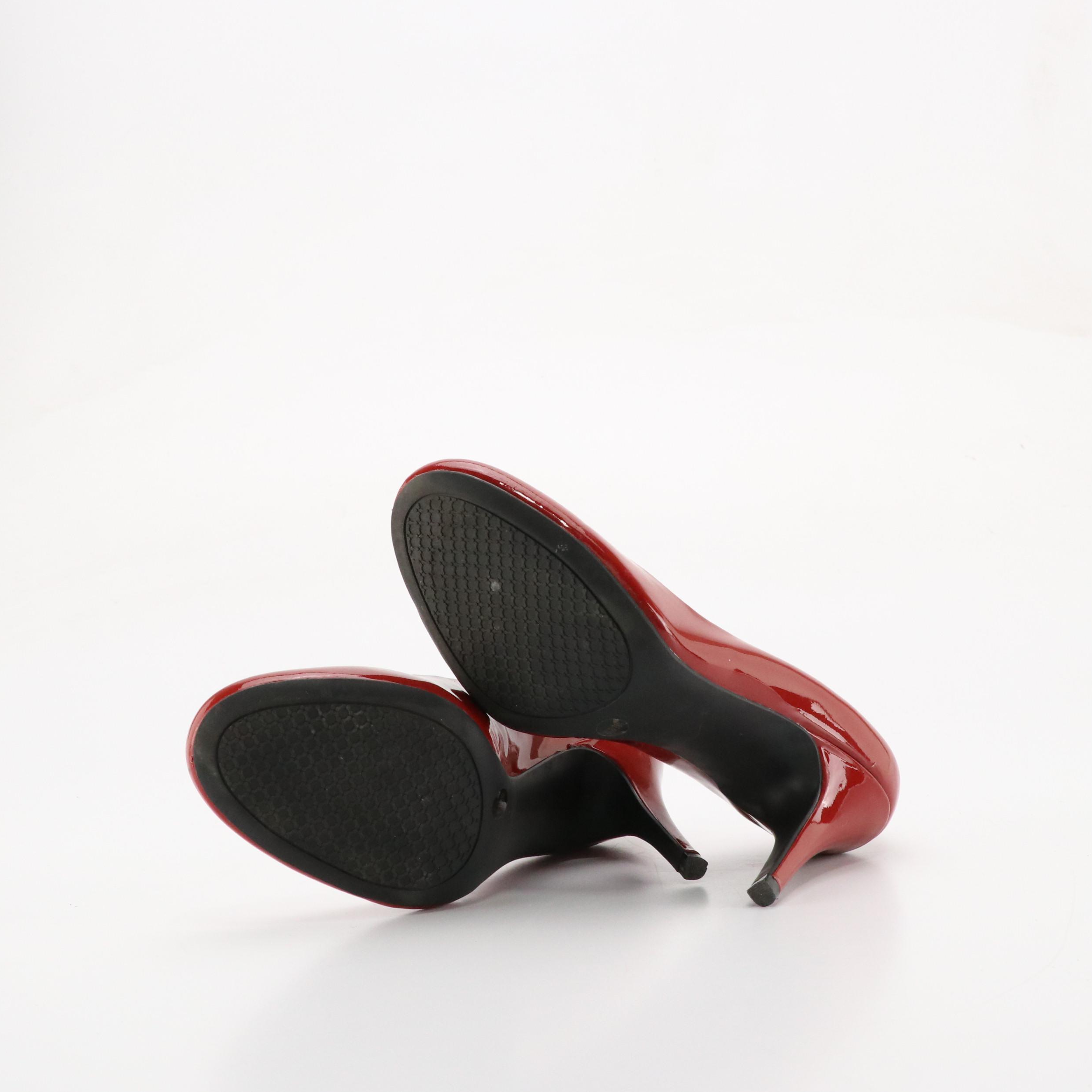 Jessica Simpson Red Patent Leather Oscar & Michael Kors Antoinette Leather Pumps