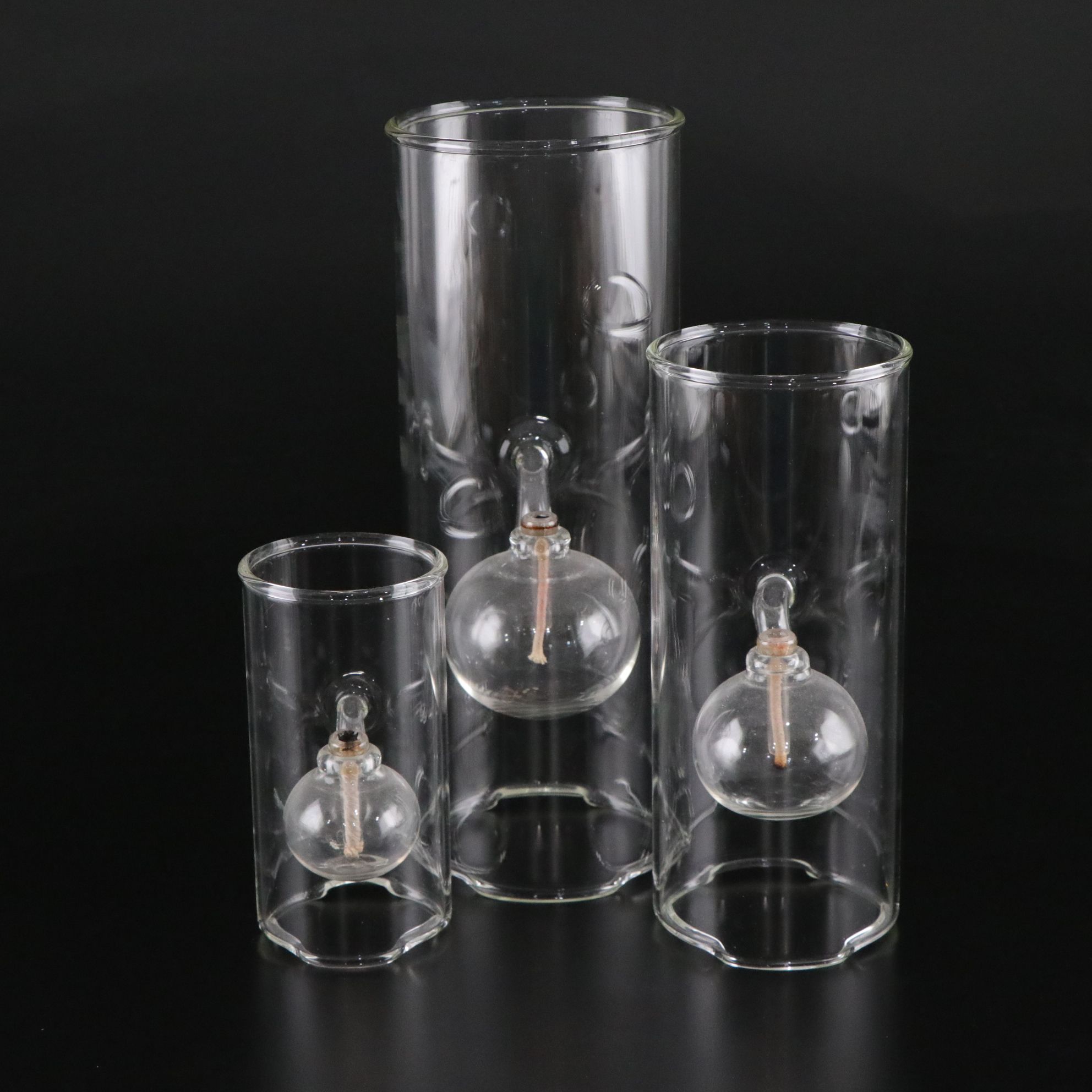Wolfard Hand-Blown Glass Oil Lamps