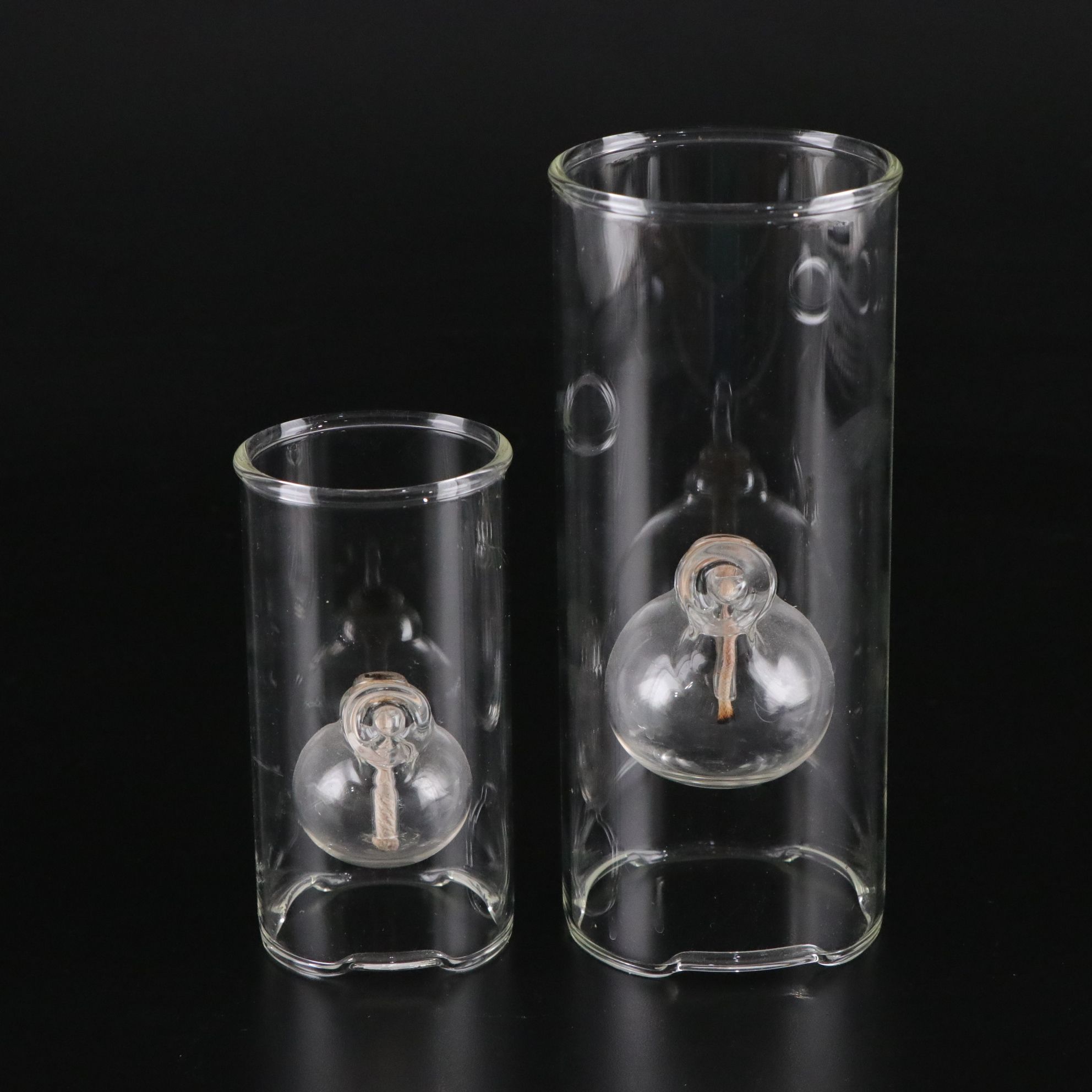 Wolfard Hand-Blown Glass Oil Lamps