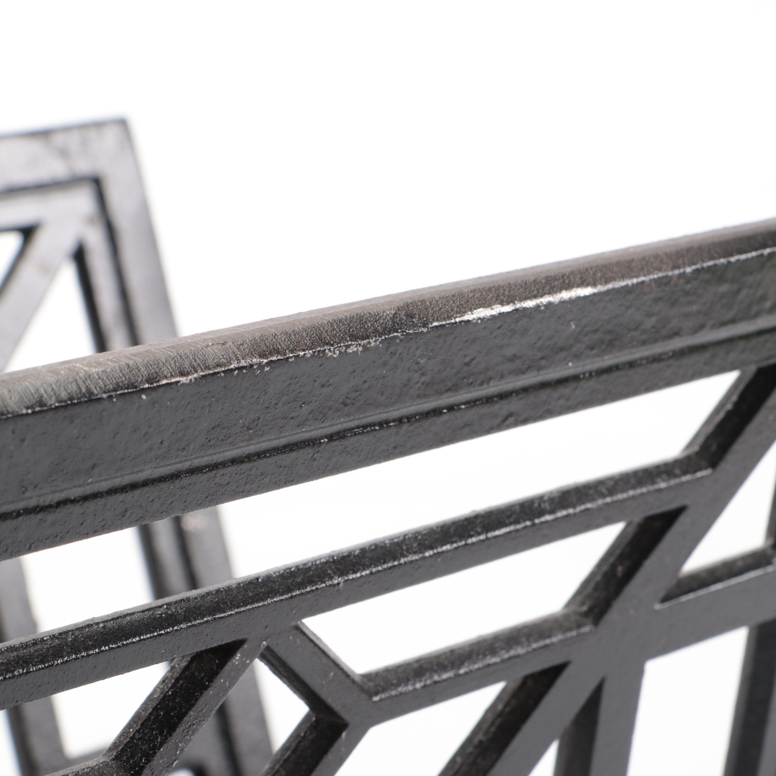 Maclin Studios Frank Lloyd Wright Hotel Geneva Tulip Window Metal Magazine Rack