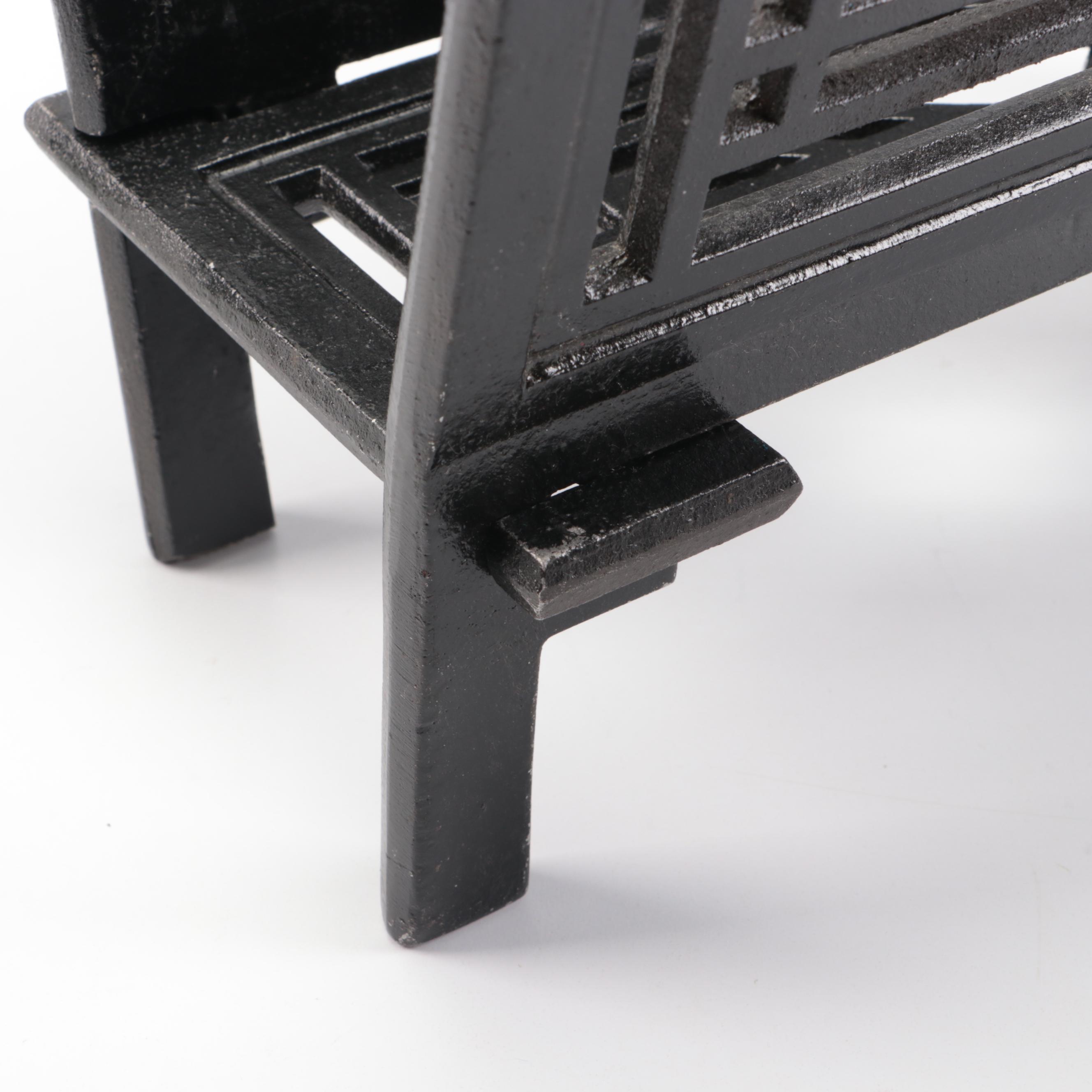 Maclin Studios Frank Lloyd Wright Hotel Geneva Tulip Window Metal Magazine Rack