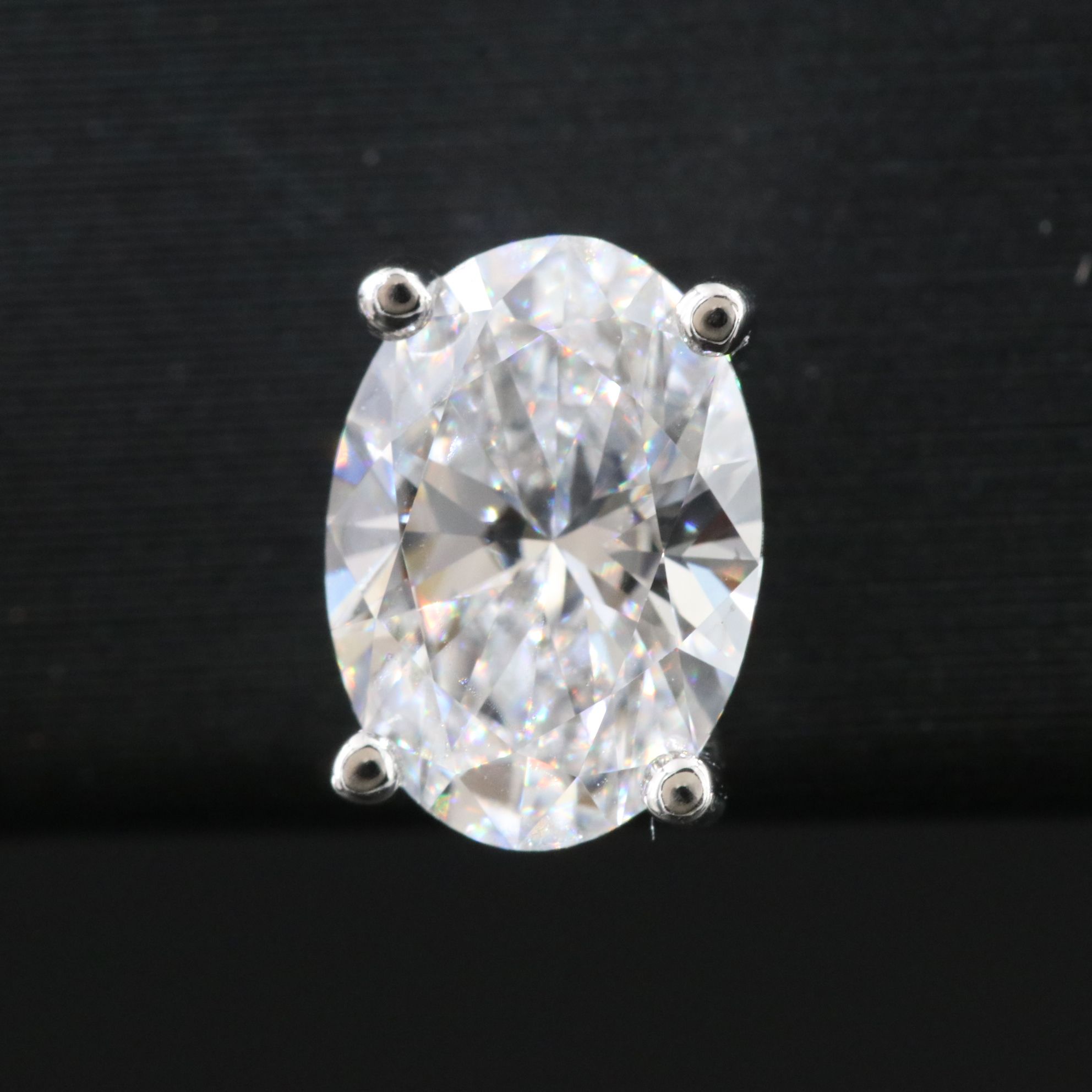 Platinum 2.18 CTW Lab Grown Diamond Stud Earrings with IGI Reports