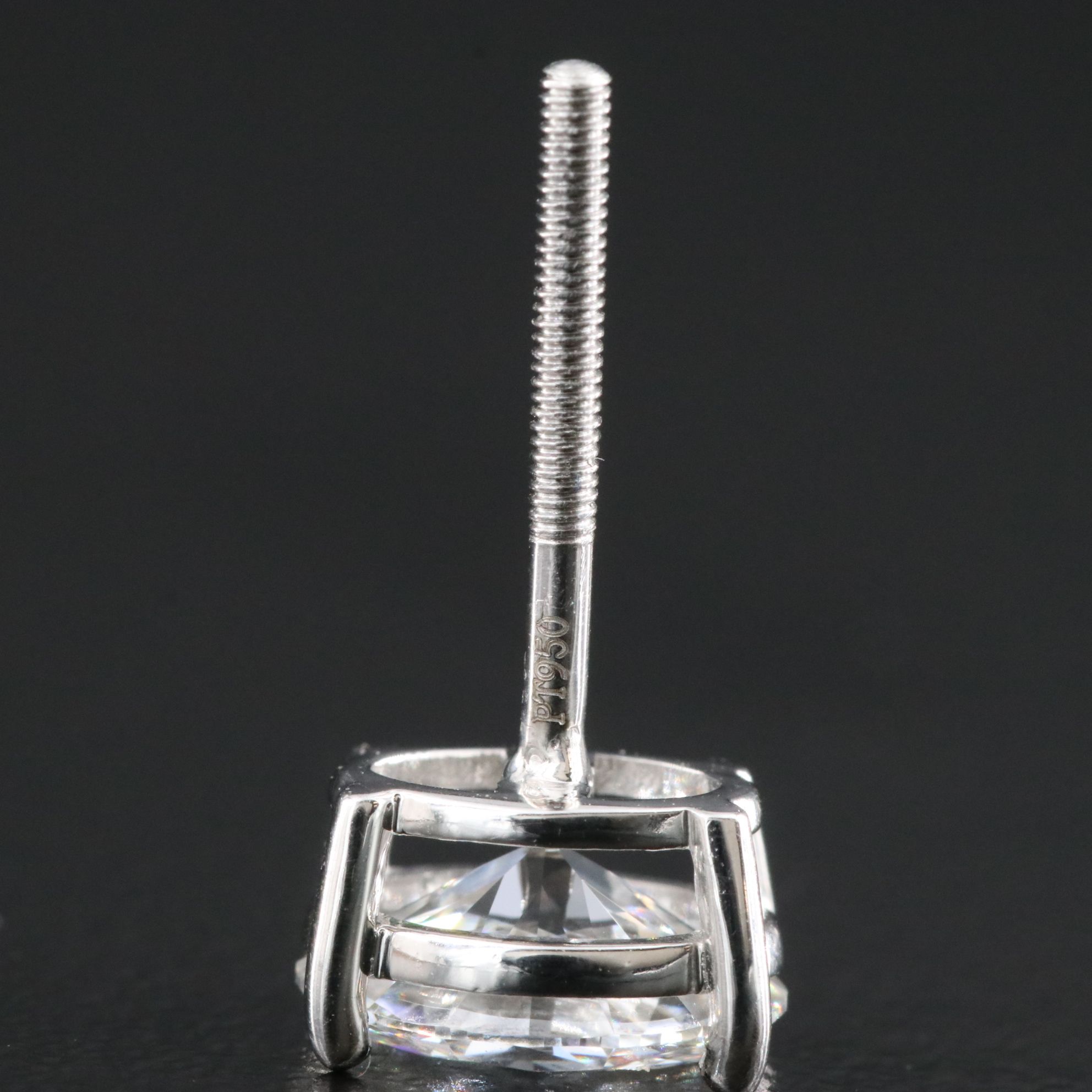 Platinum 2.18 CTW Lab Grown Diamond Stud Earrings with IGI Reports