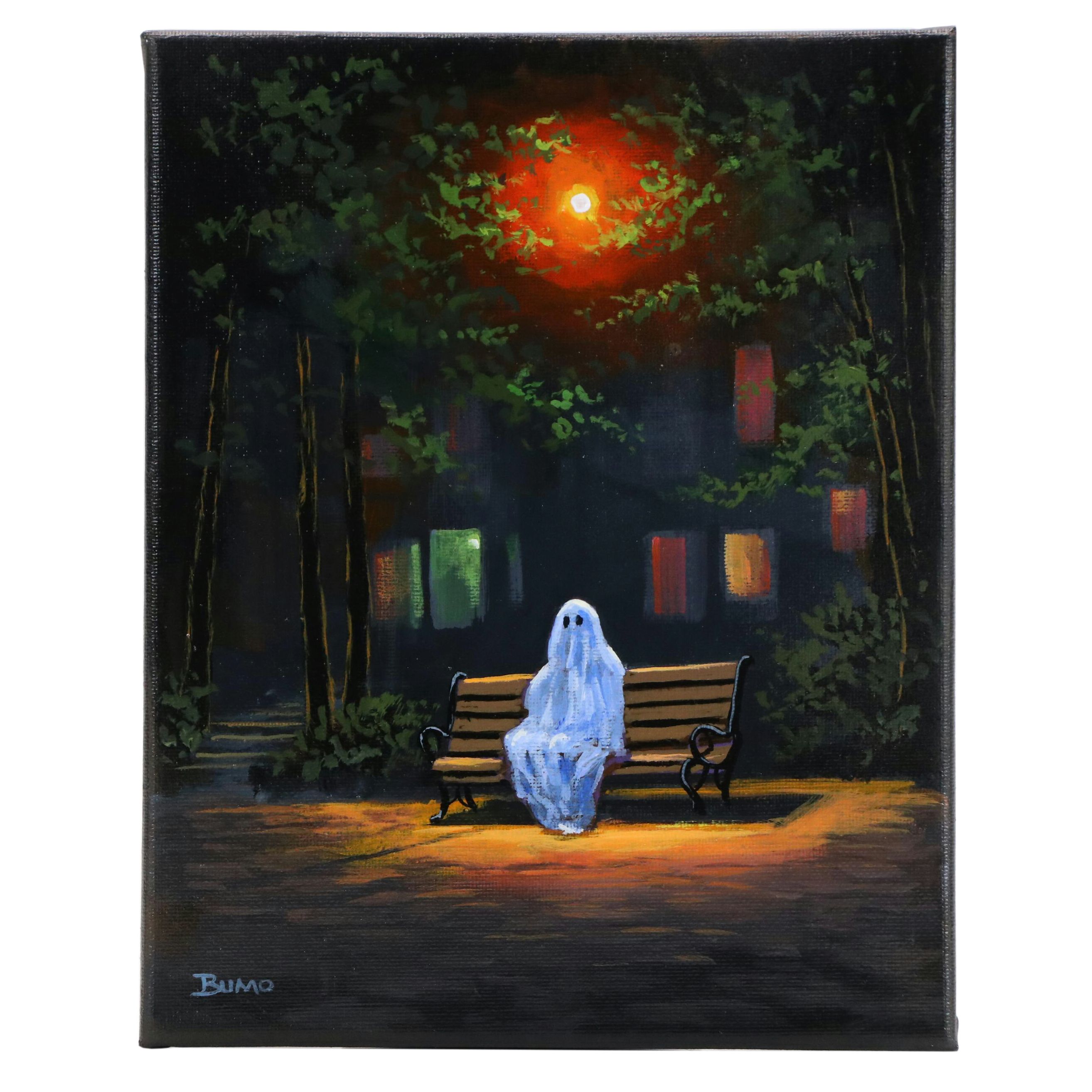 Doug "Bumo" Johnpeer Oil Painting of Ghost, 2025