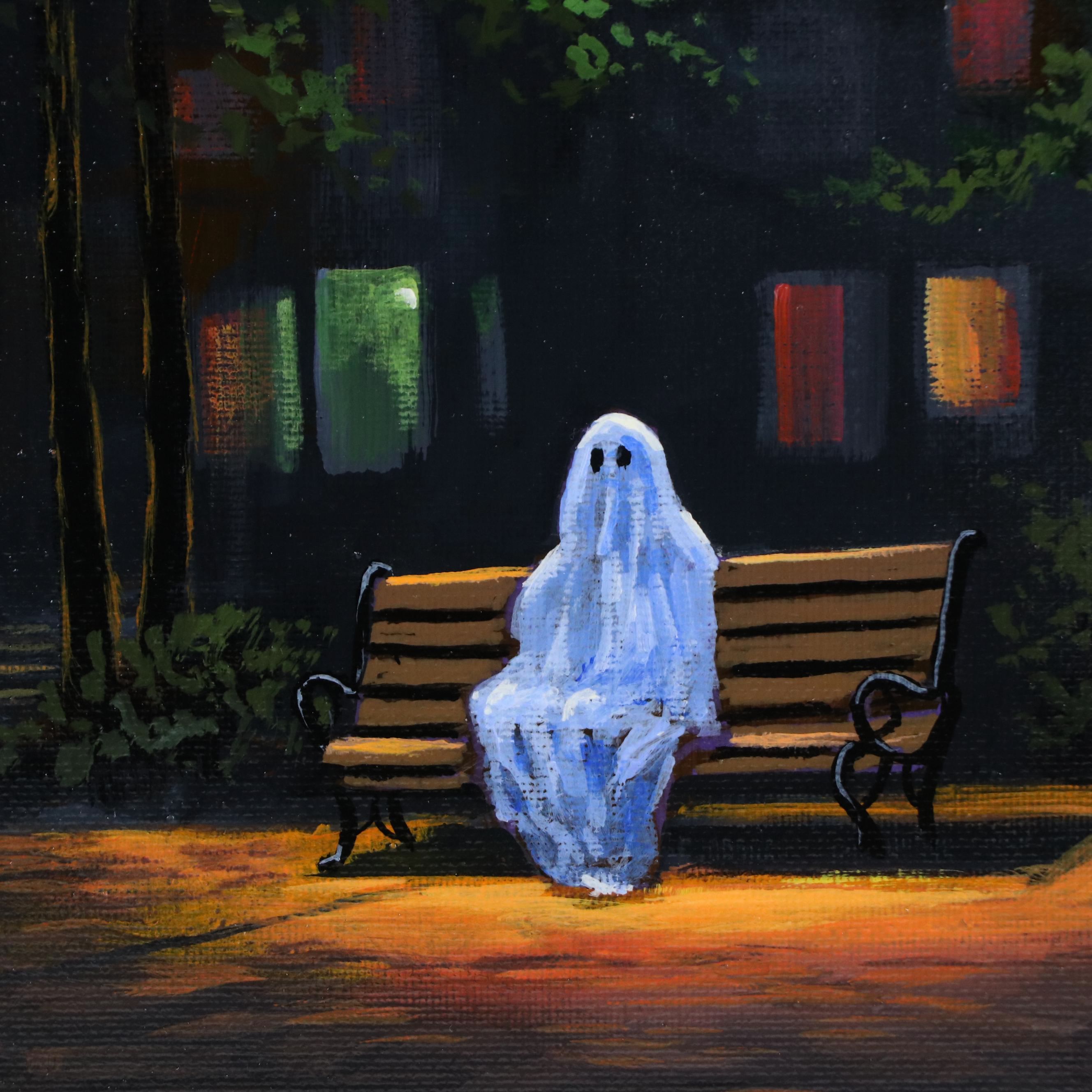 Doug "Bumo" Johnpeer Oil Painting of Ghost, 2025
