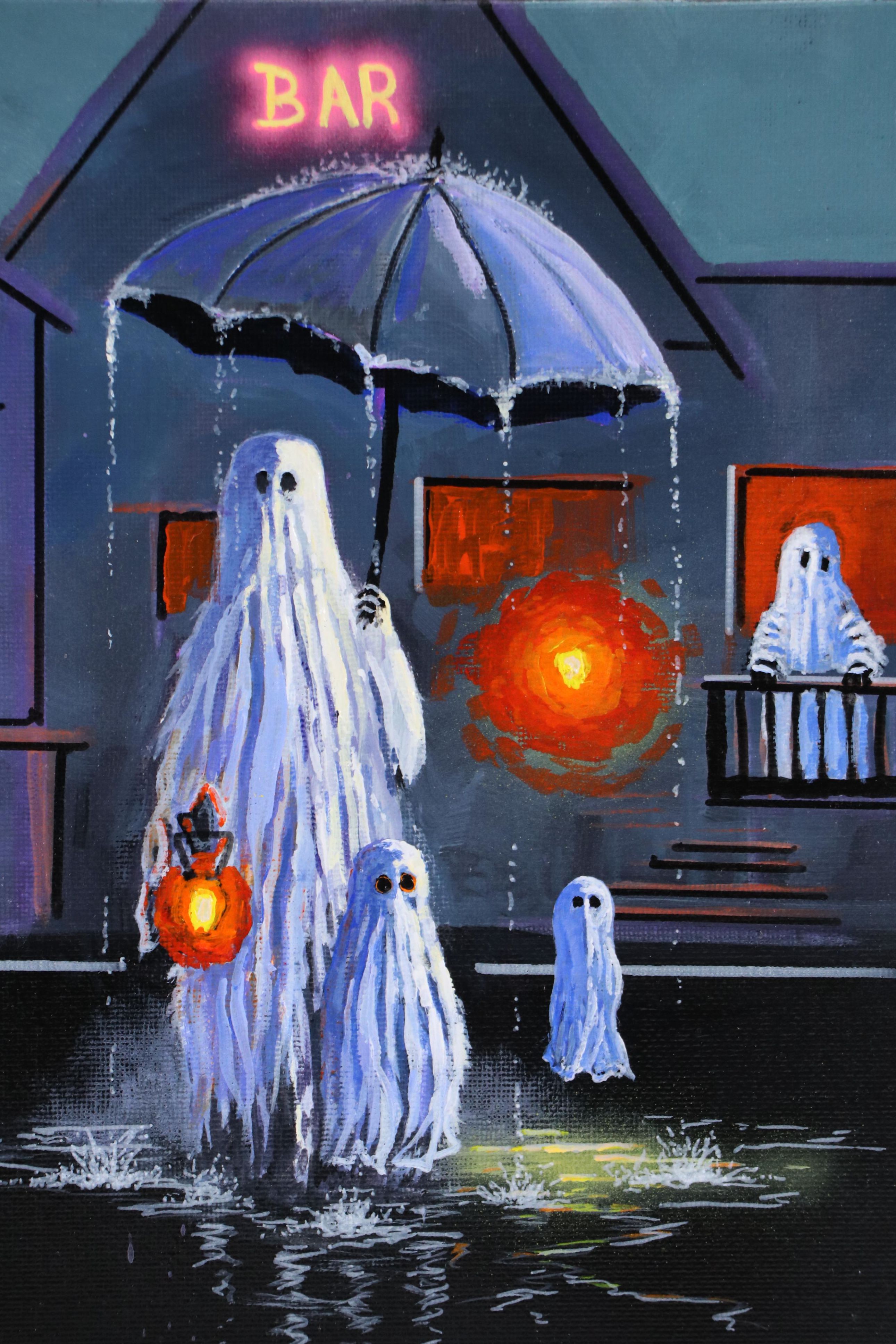 Doug "Bumo" Johnpeer Oil Painting of Ghosts, 2025