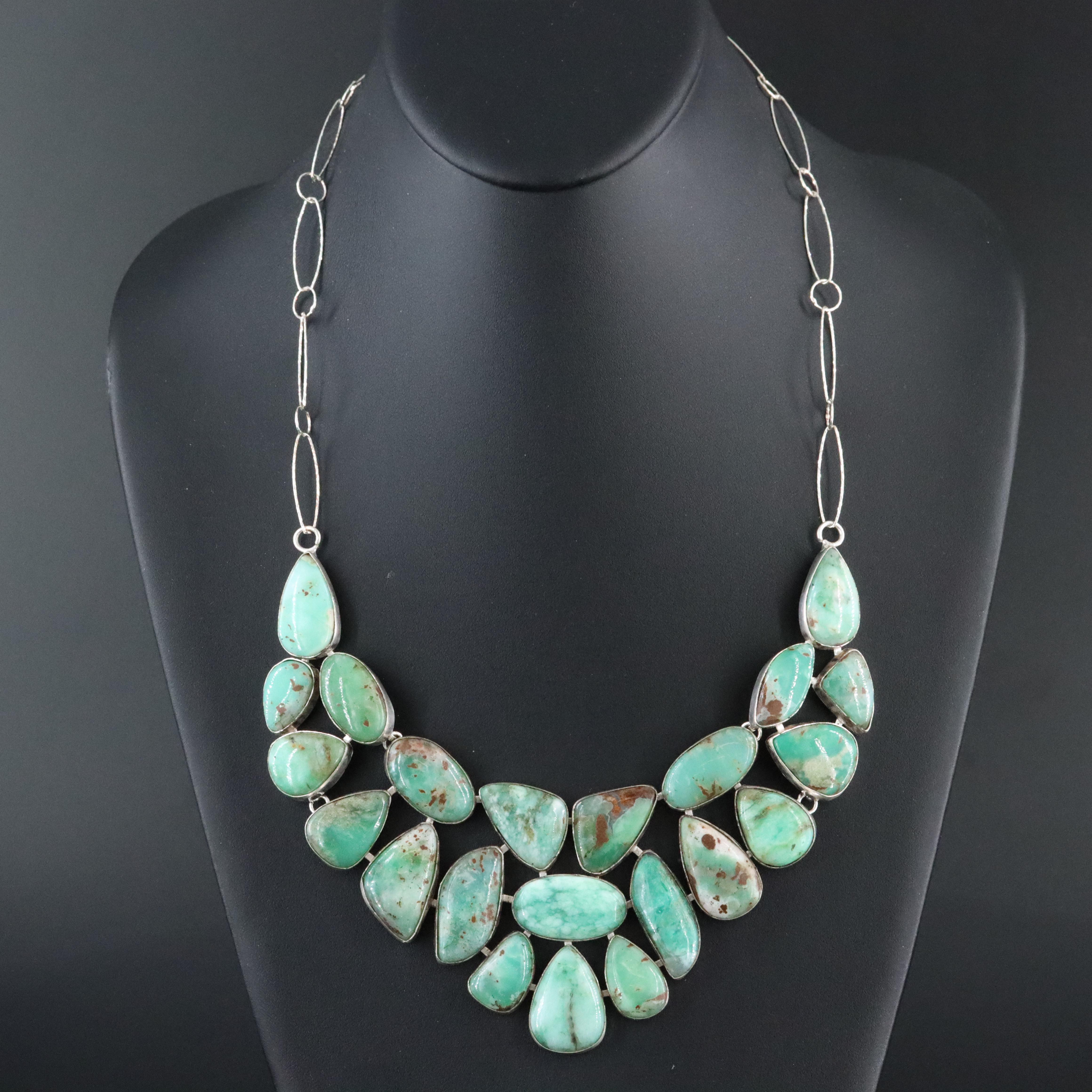 Chalcedony Necklace with Sterling Chain