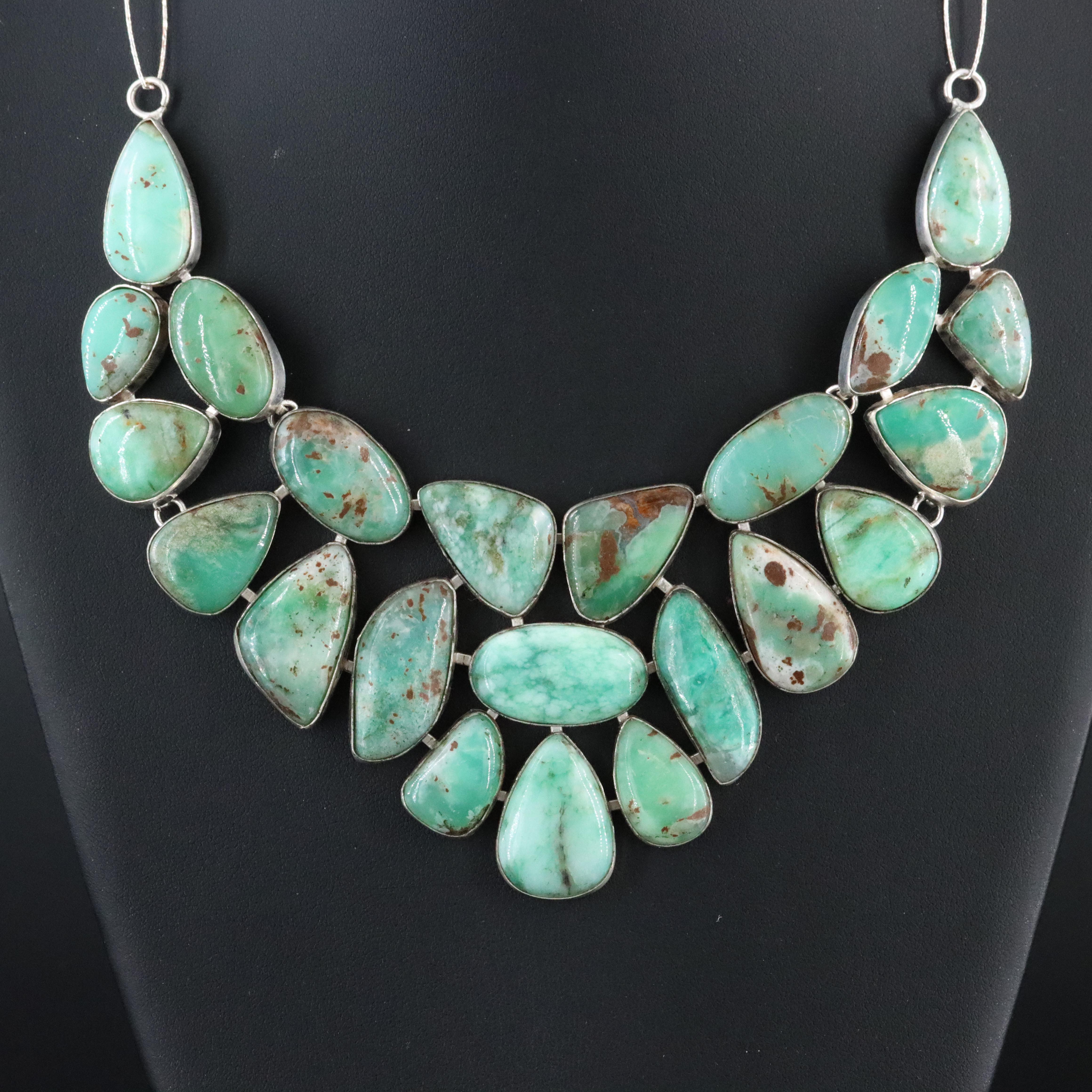 Chalcedony Necklace with Sterling Chain