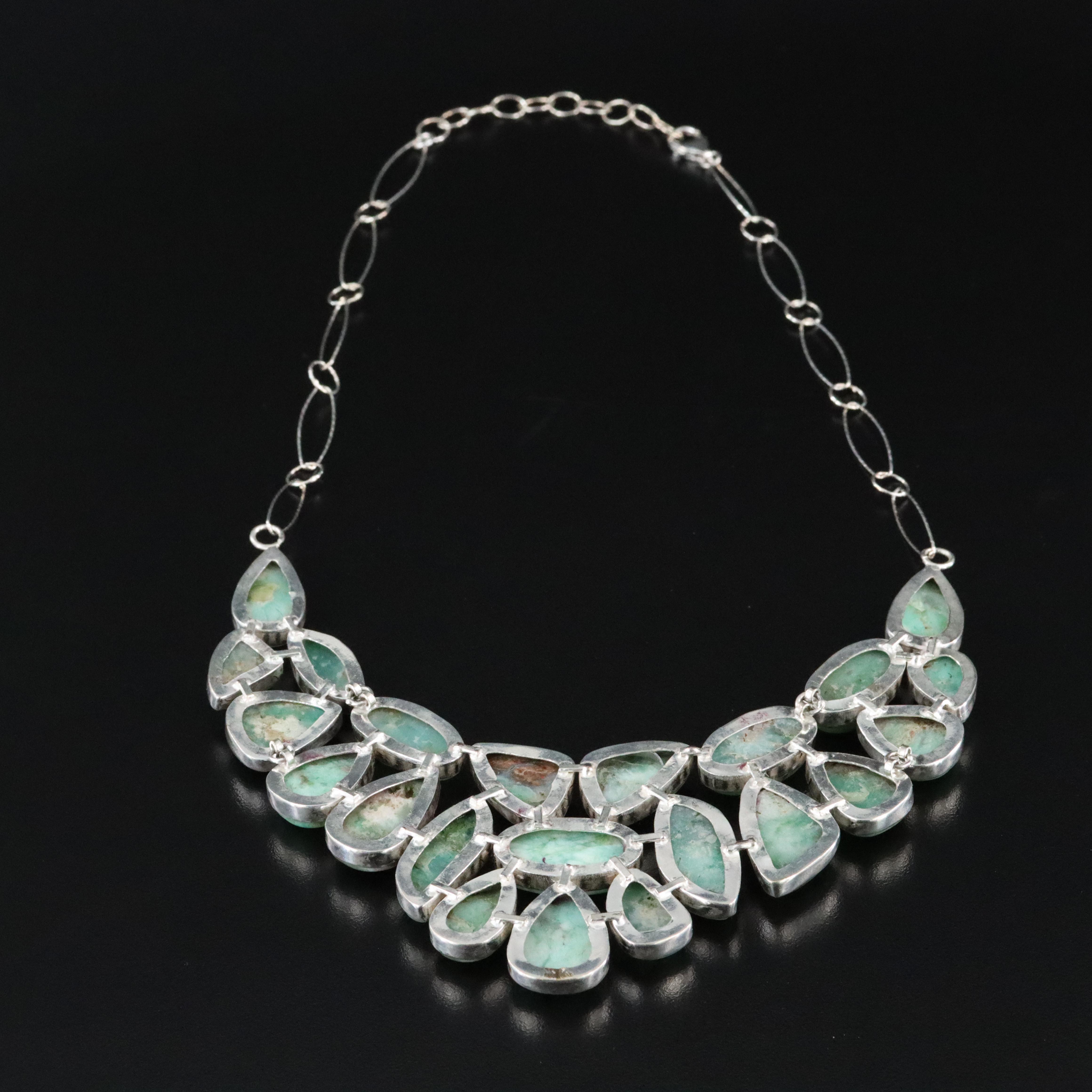 Chalcedony Necklace with Sterling Chain