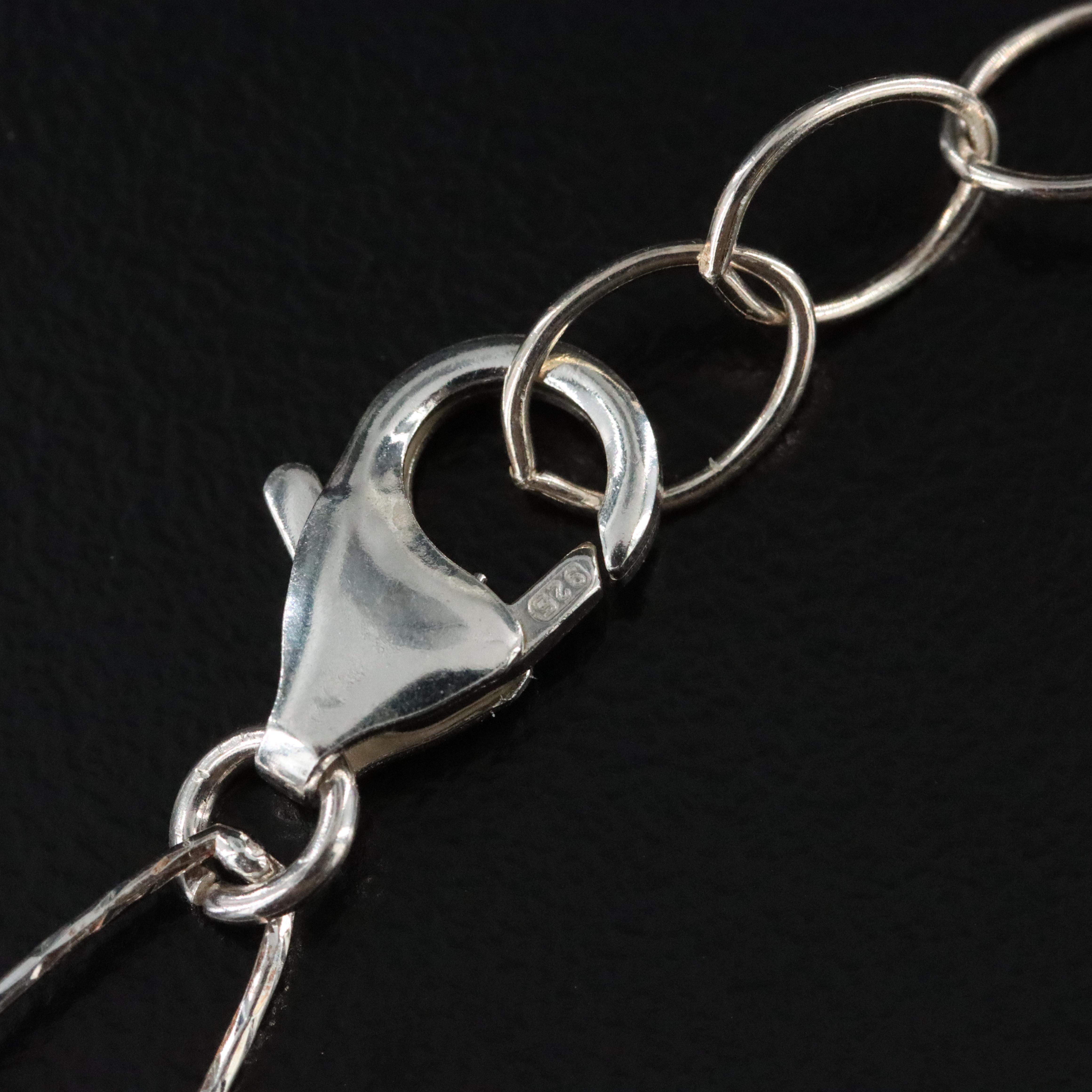 Chalcedony Necklace with Sterling Chain