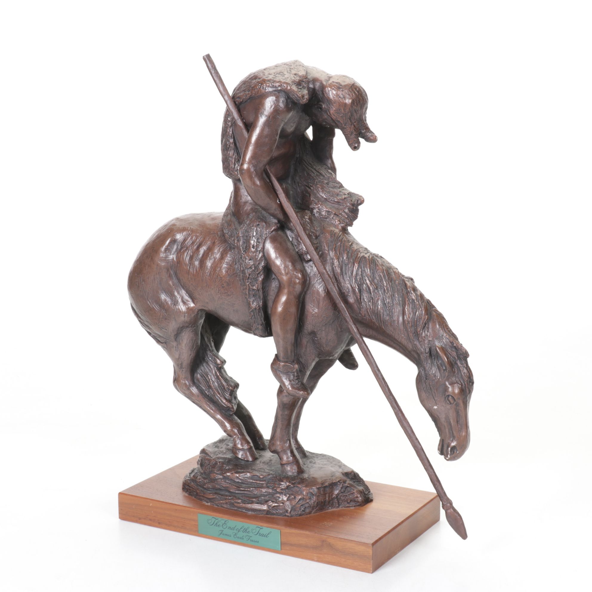 Plaster "The End of the Trail" Sculpture After James Earle Fraser, 1984