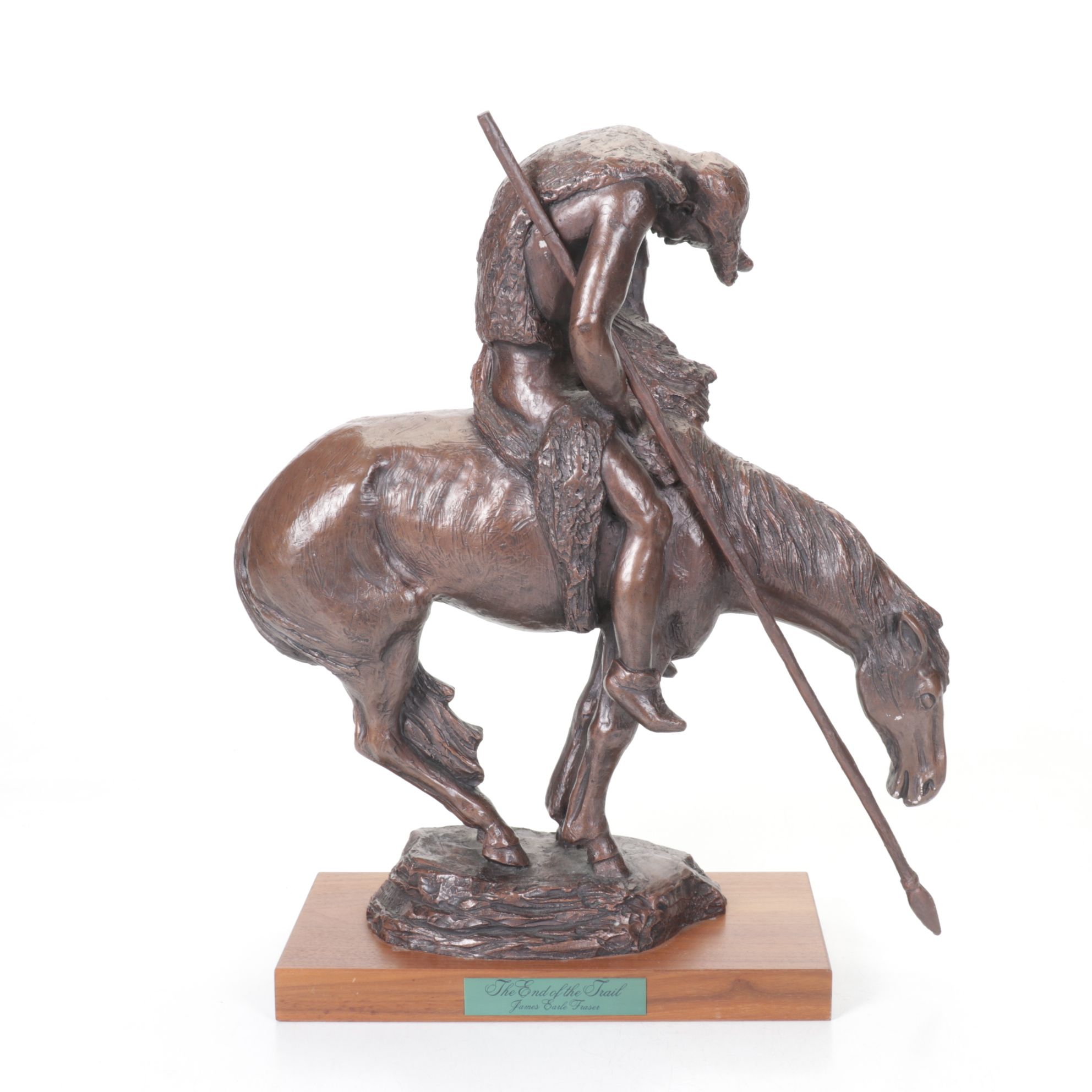 Plaster "The End of the Trail" Sculpture After James Earle Fraser, 1984
