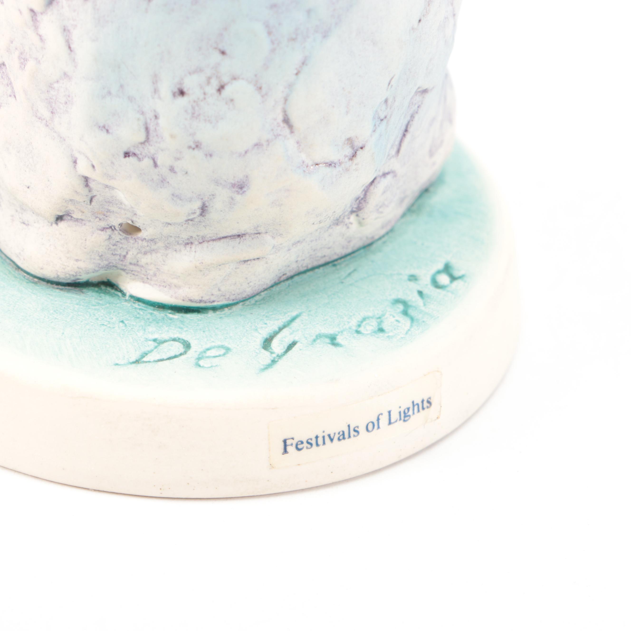 Cleo Teissedre, Other Storytellers with DeGrazia Votive Holder, Goebel Figurine