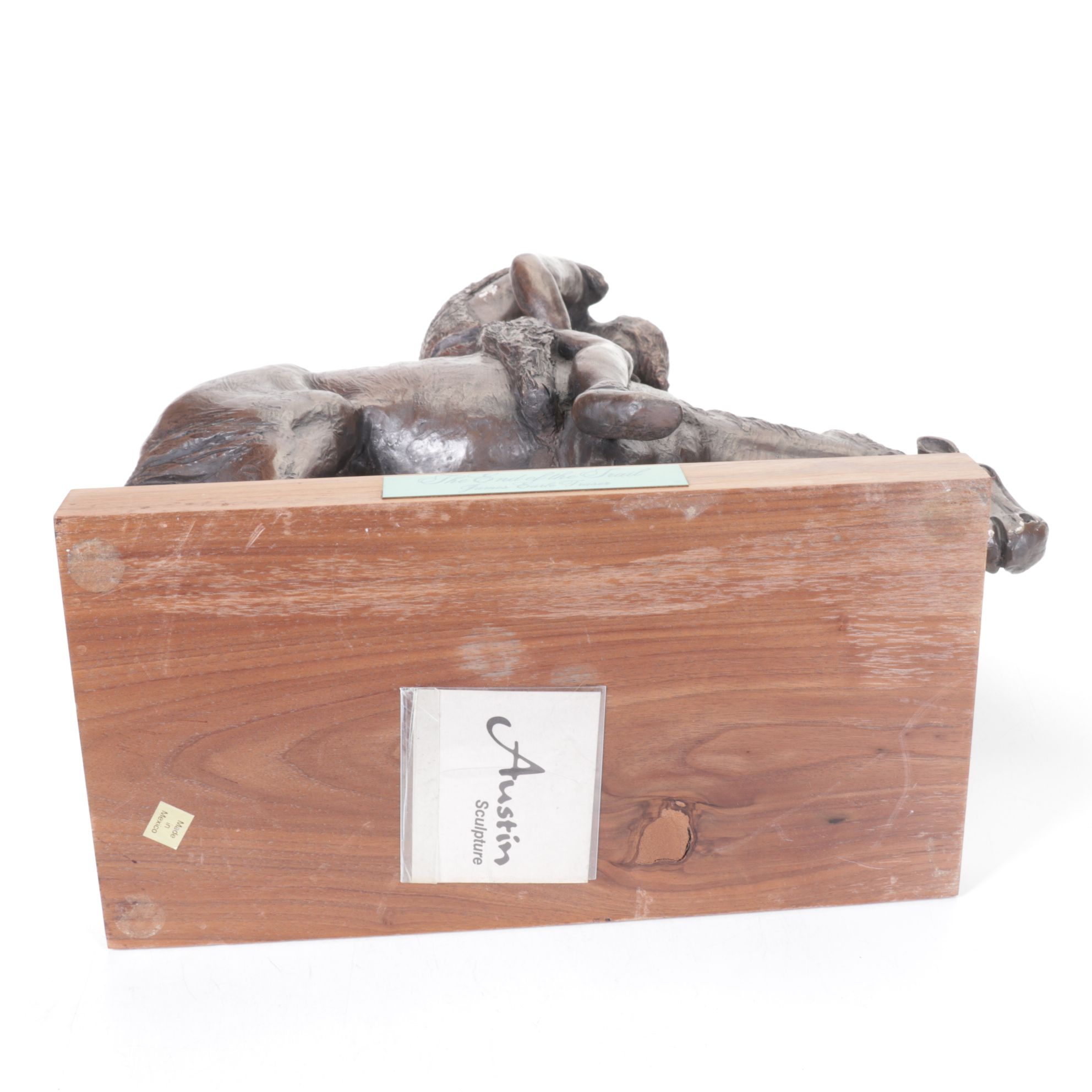 Plaster "The End of the Trail" Sculpture After James Earle Fraser, 1984