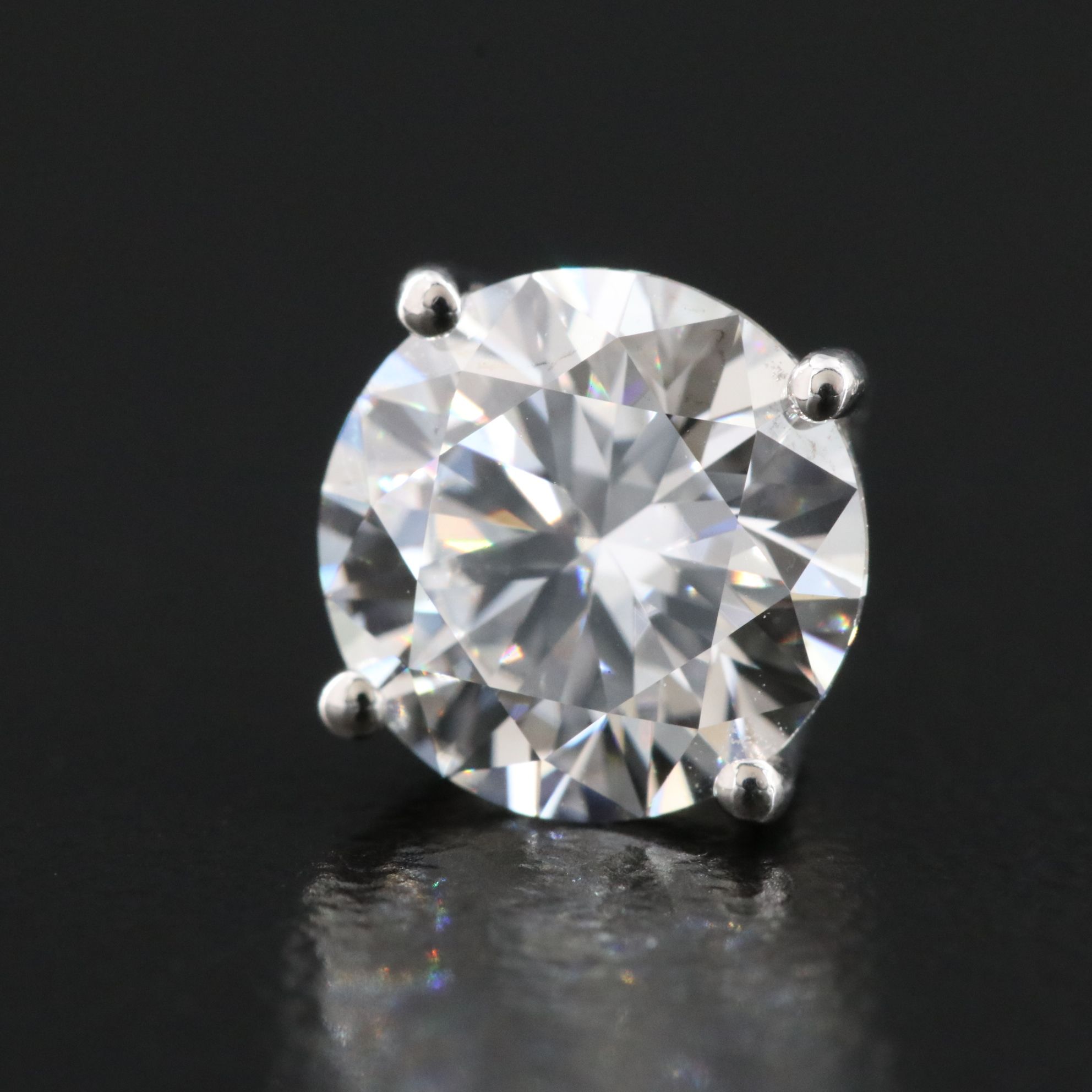 Platinum 2.98 CTW Lab Grown Diamond Stud Earrings with IGI Reports