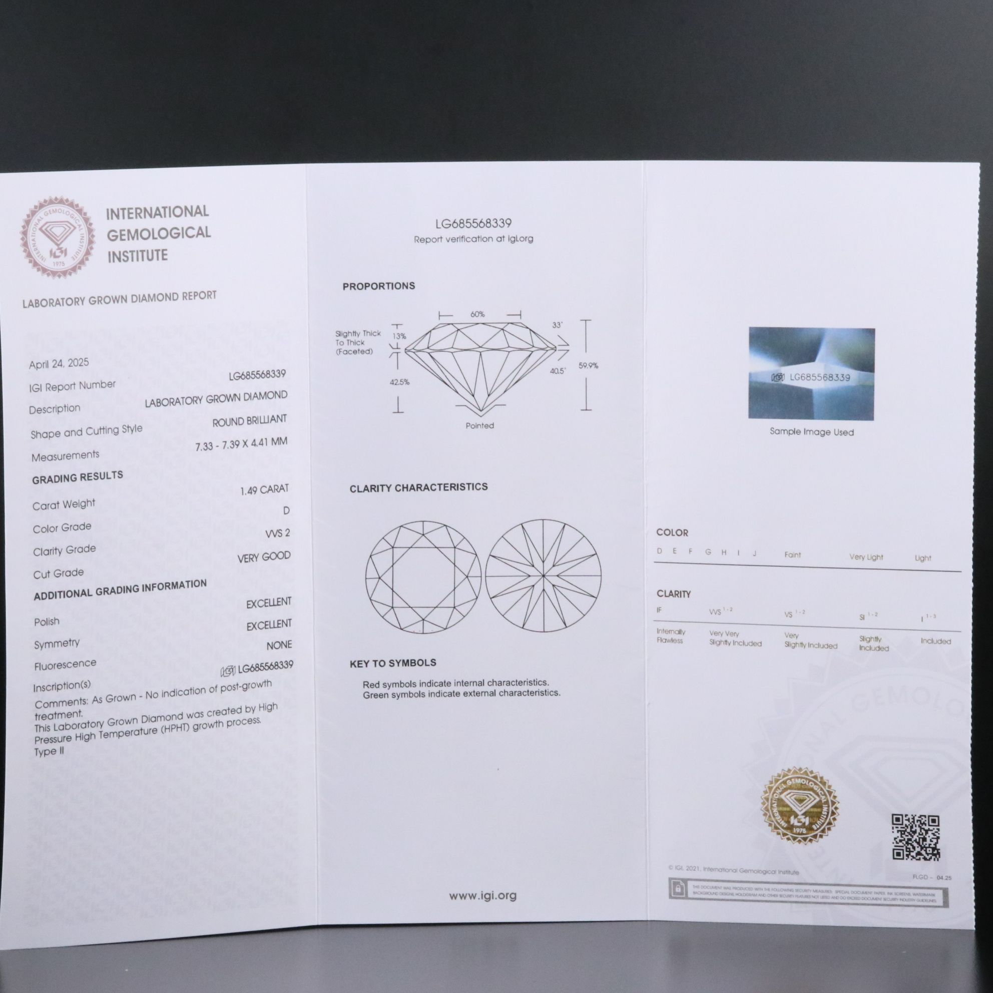 Platinum 2.98 CTW Lab Grown Diamond Stud Earrings with IGI Reports