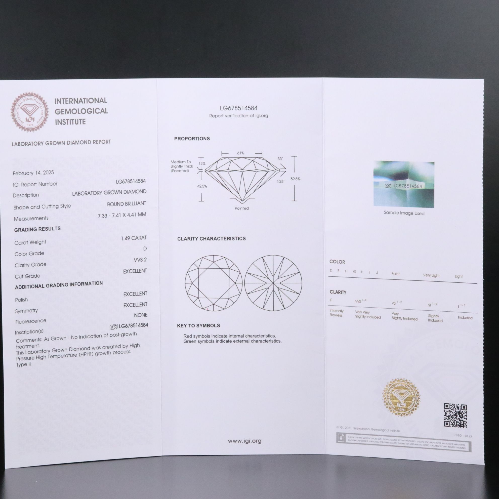 Platinum 2.98 CTW Lab Grown Diamond Stud Earrings with IGI Reports