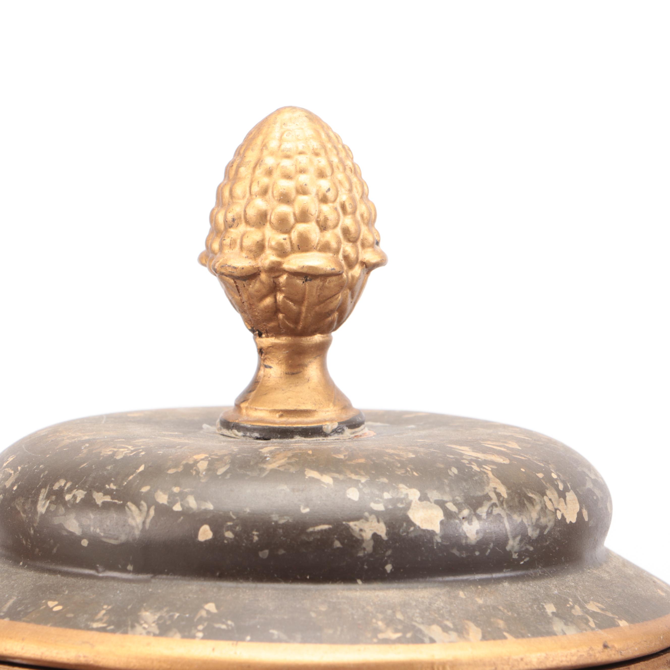 Baroque Style Bronze Veneer Ceramic Urn