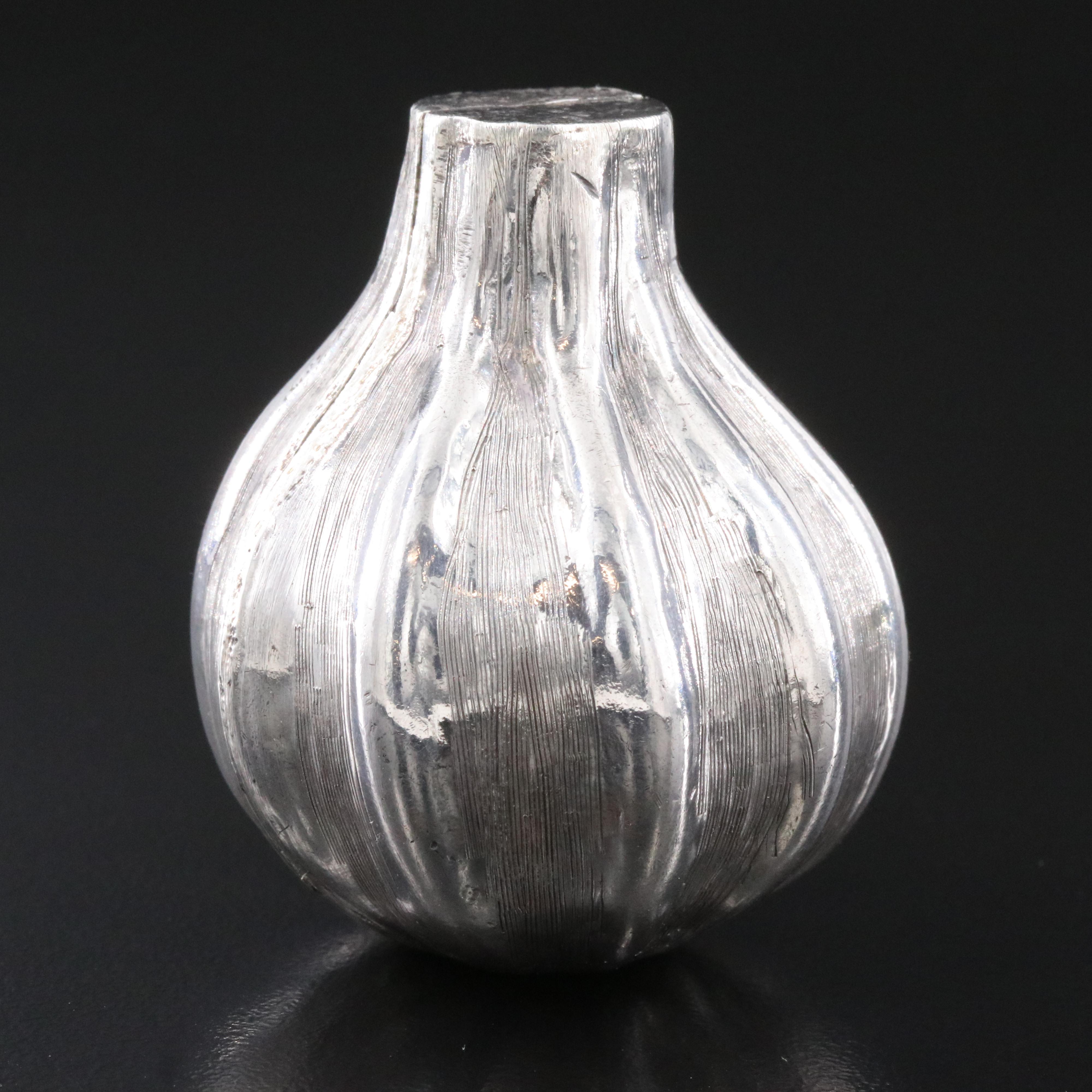 Mexican Sterling Garlic Bulb Pill Box