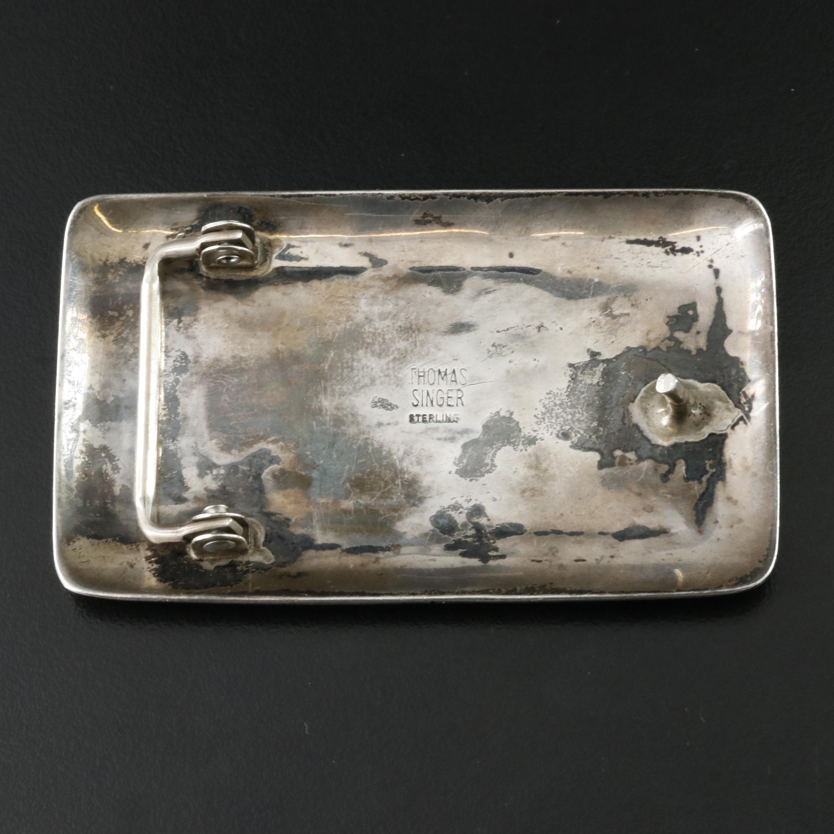 Thomas Singer Navajo Diné Sterling Belt Buckle
