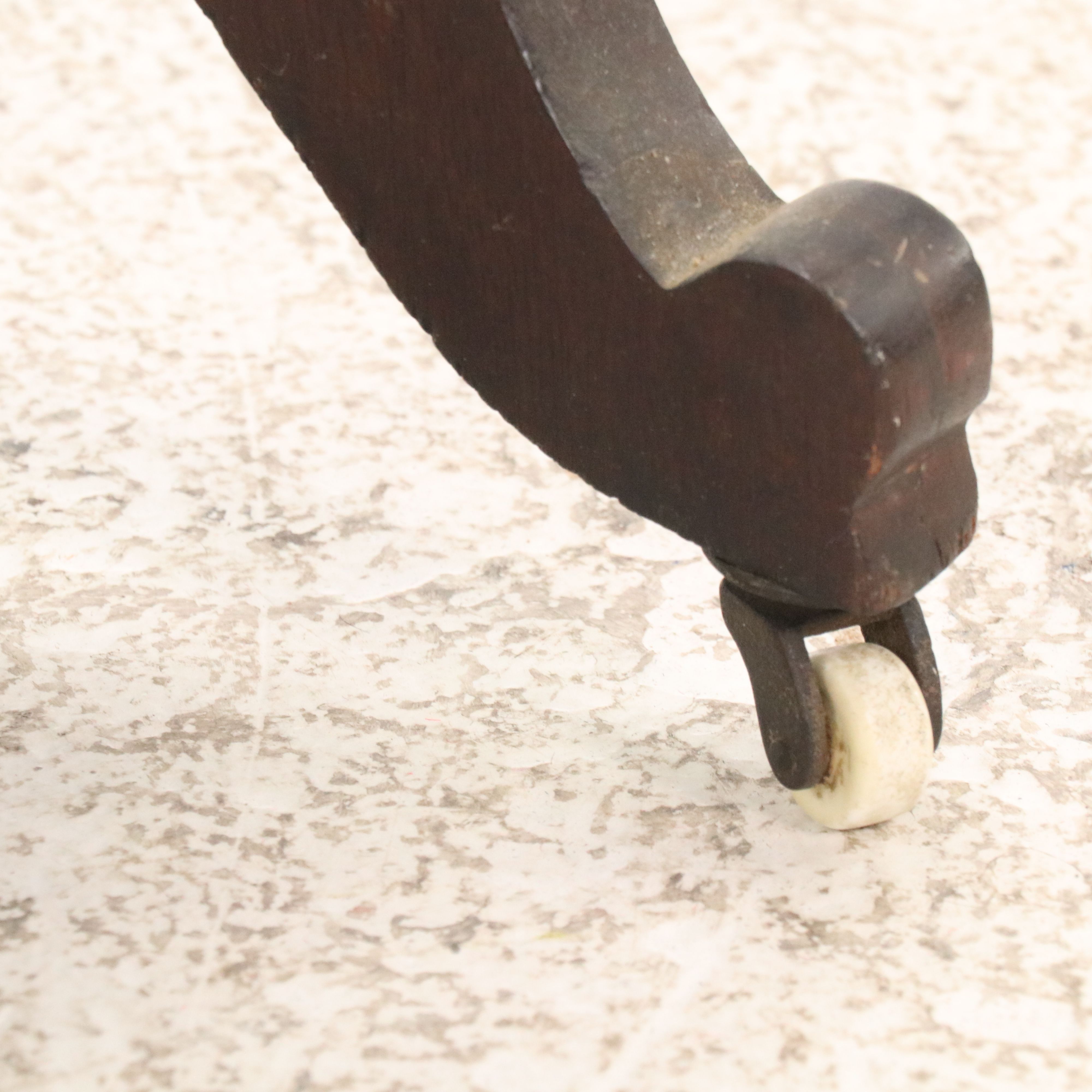 Victorian Marble Top Walnut Table, Late 19th Century