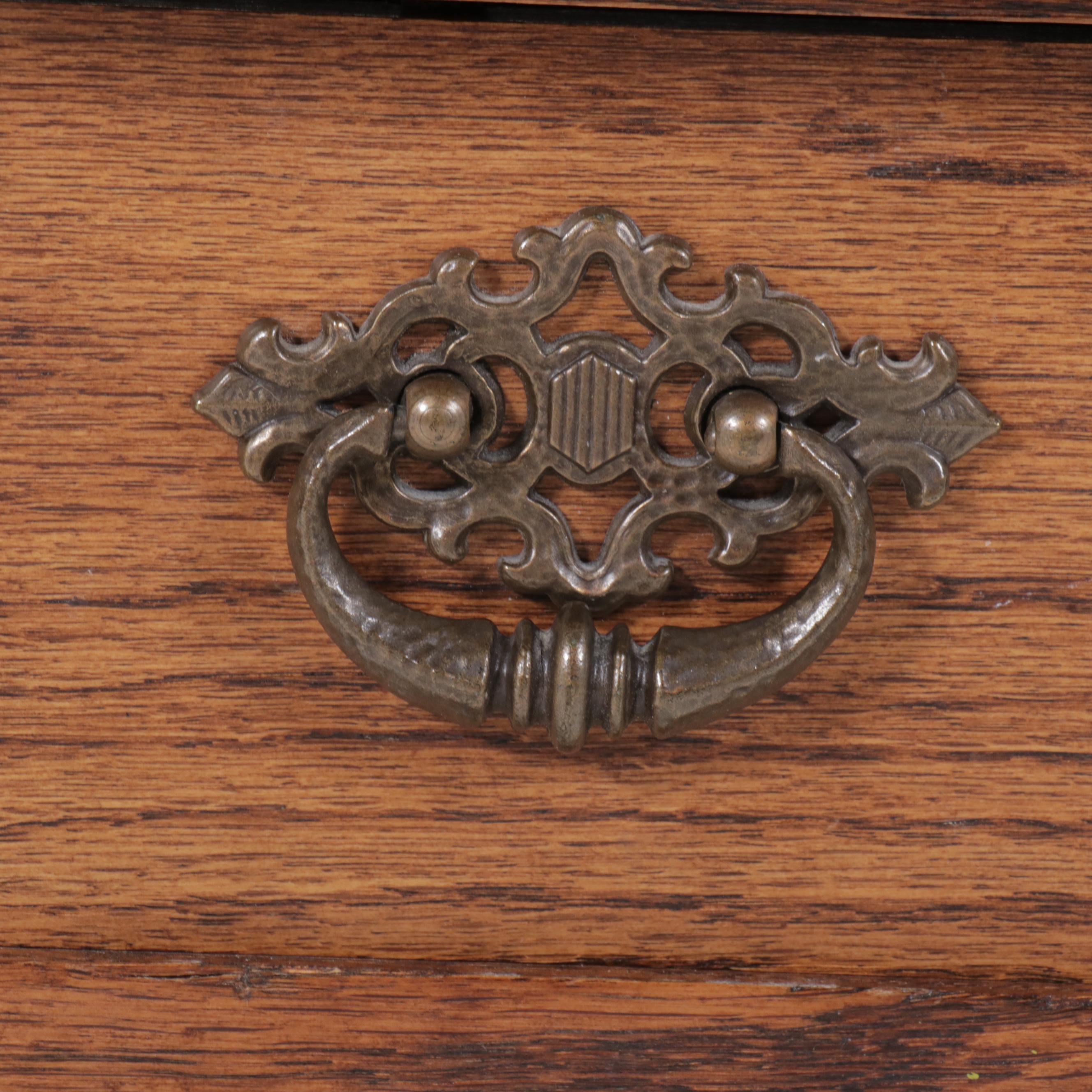 Jacobean Style Oak Console Table, Mid to Late 20th Century
