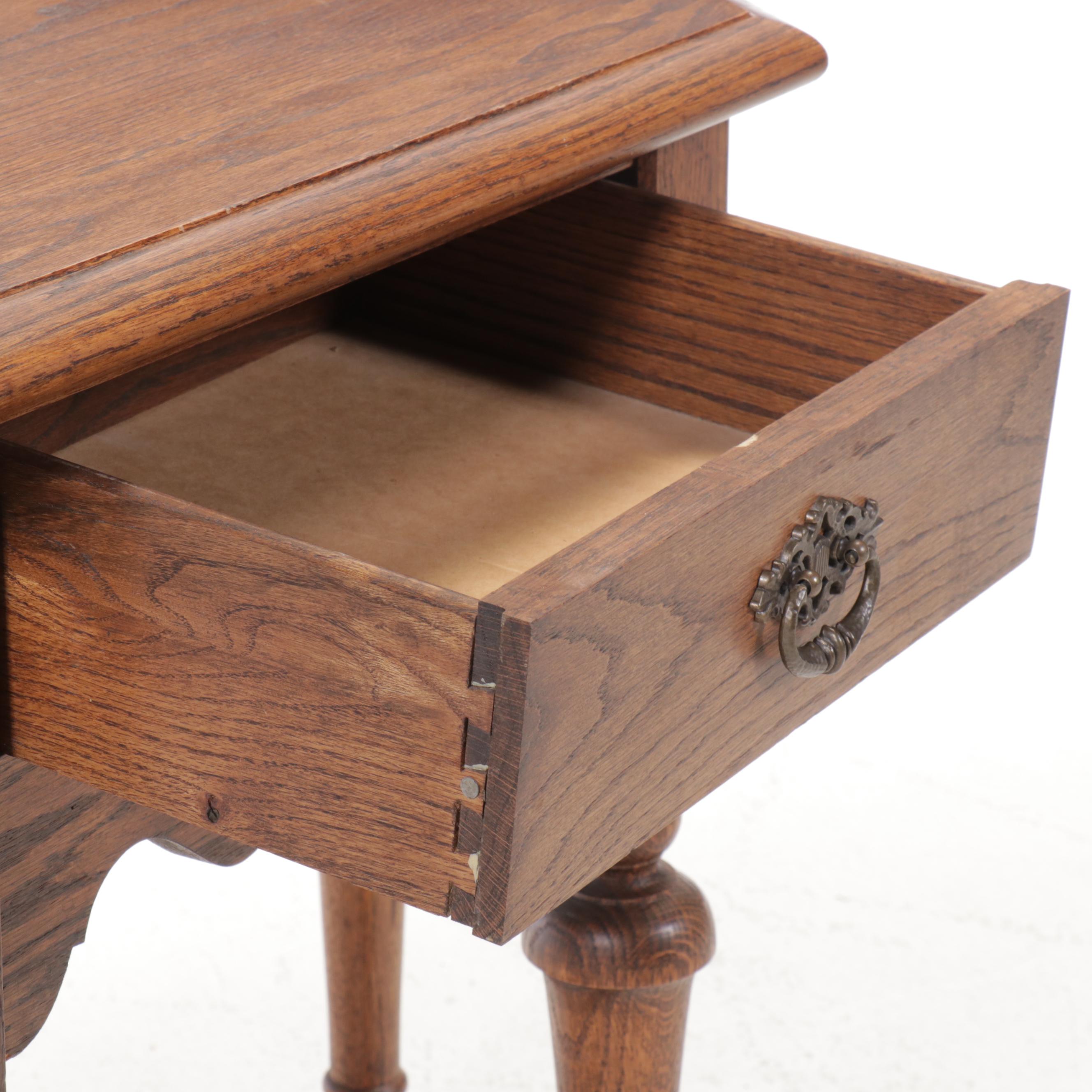 Jacobean Style Oak Console Table, Mid to Late 20th Century