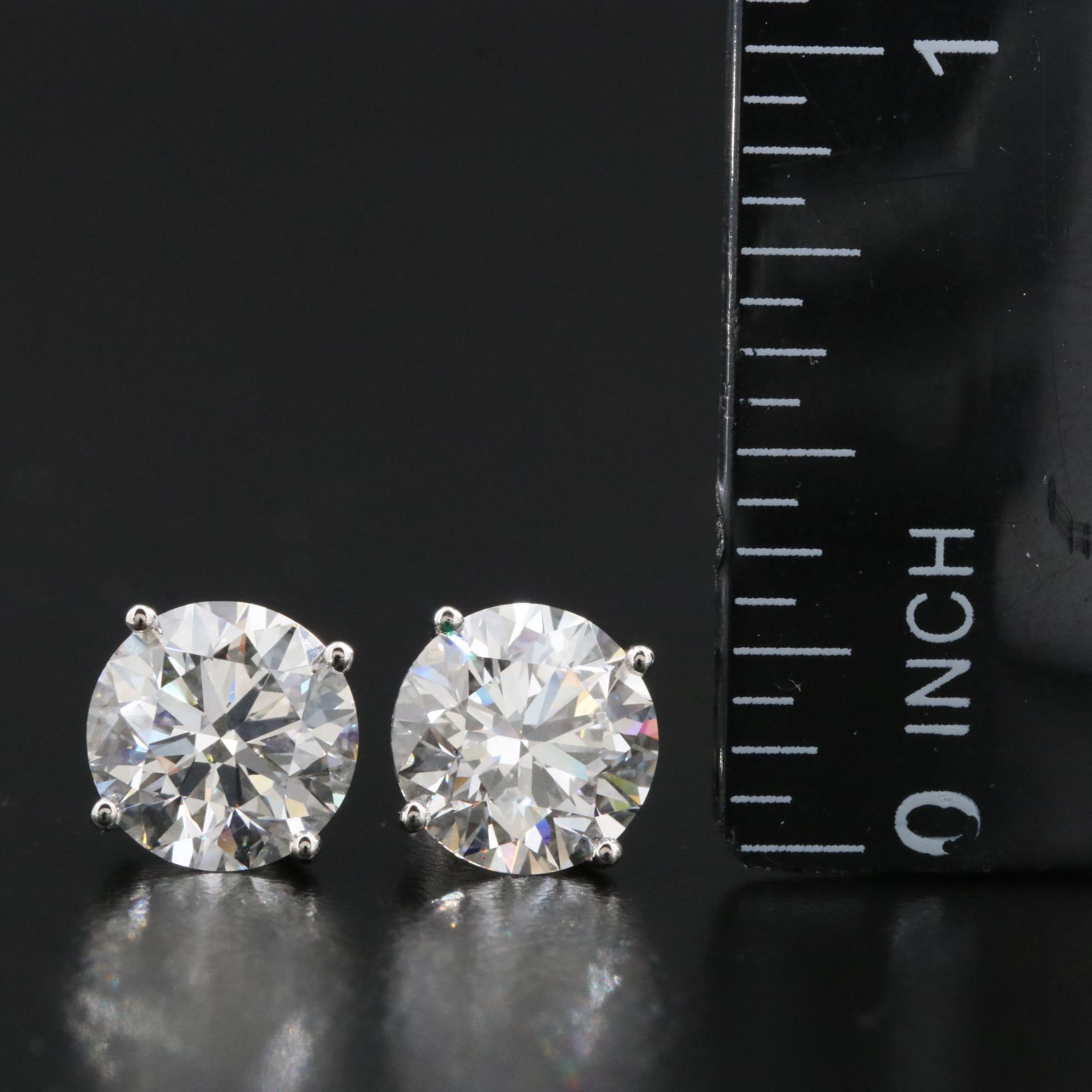 Platinum 5.01 CTW Lab Grown Diamond Stud Earrings with IGI Reports