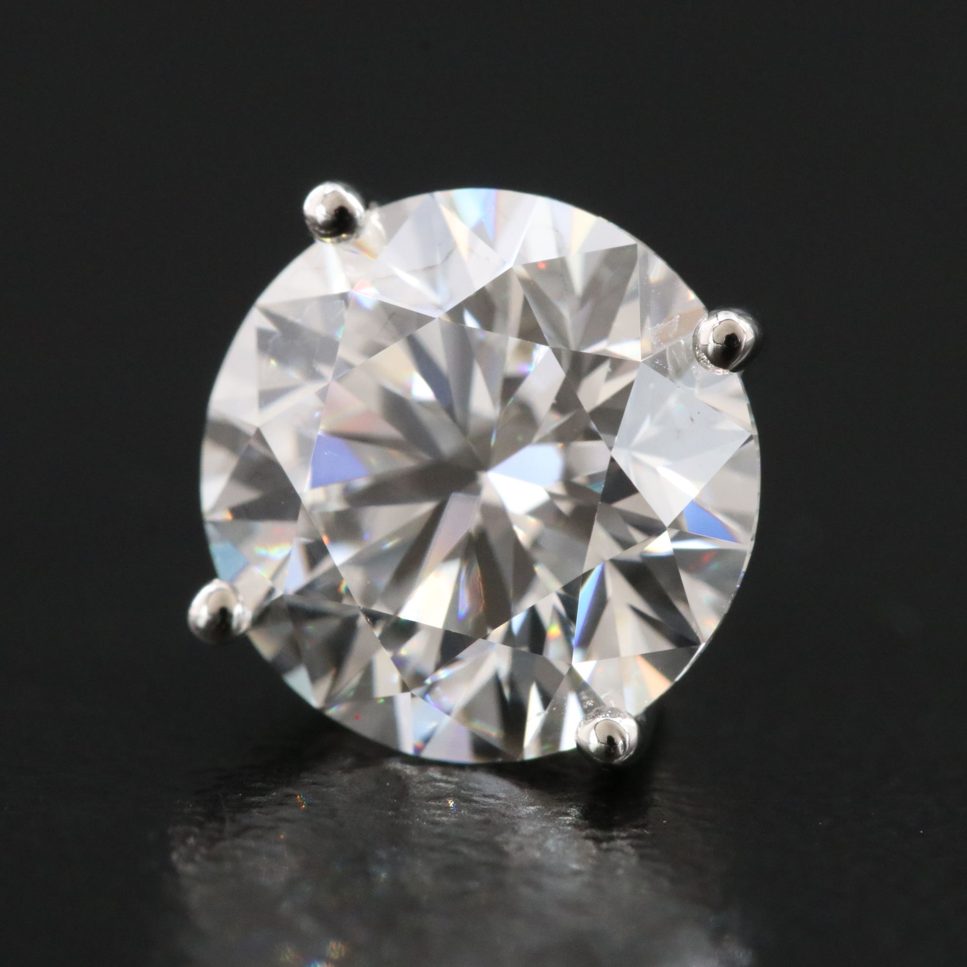 Platinum 5.01 CTW Lab Grown Diamond Stud Earrings with IGI Reports