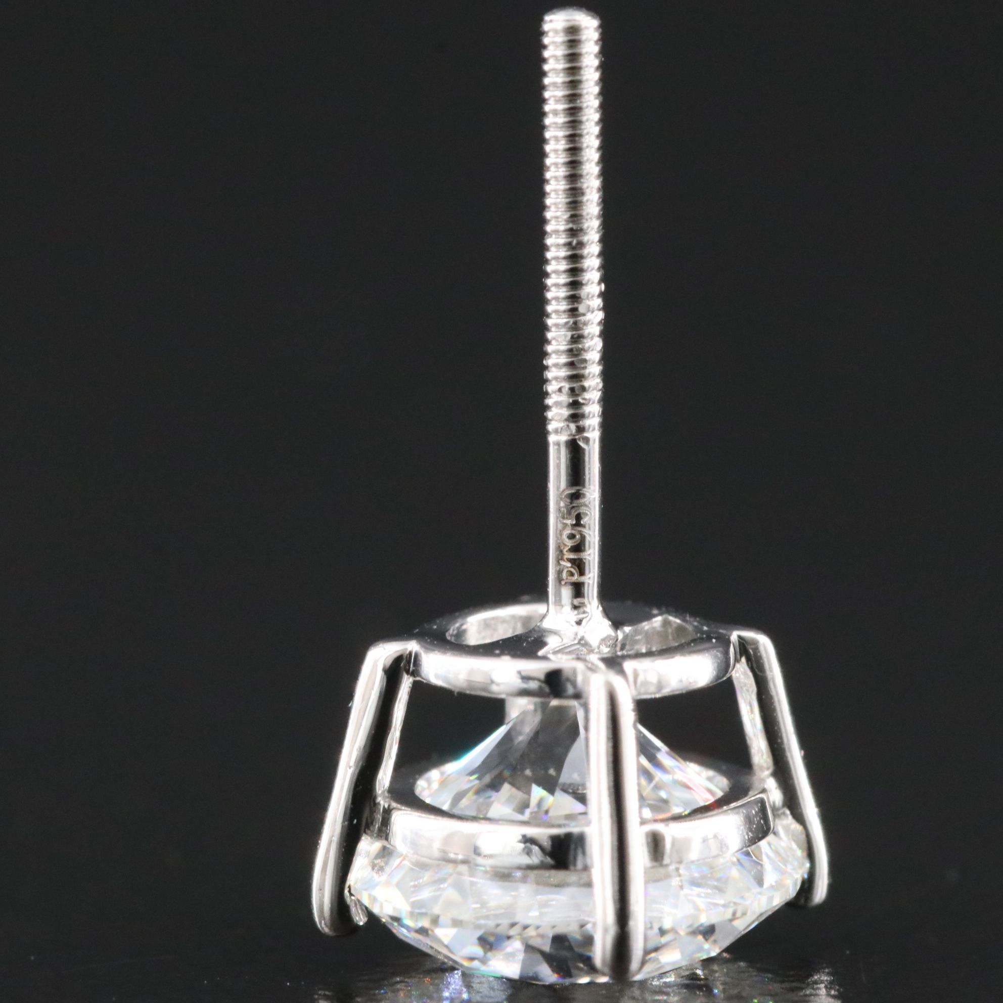 Platinum 5.01 CTW Lab Grown Diamond Stud Earrings with IGI Reports