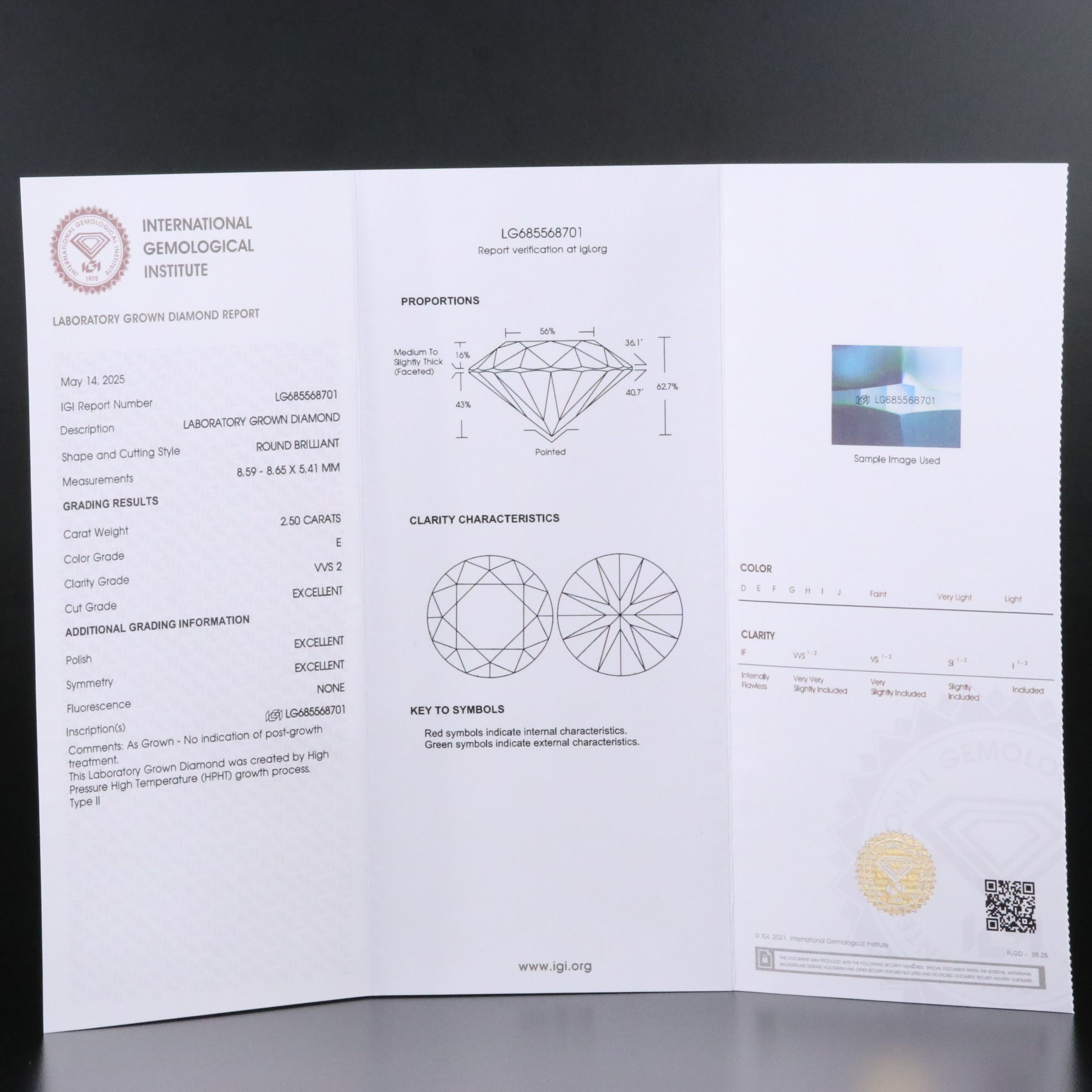 Platinum 5.01 CTW Lab Grown Diamond Stud Earrings with IGI Reports