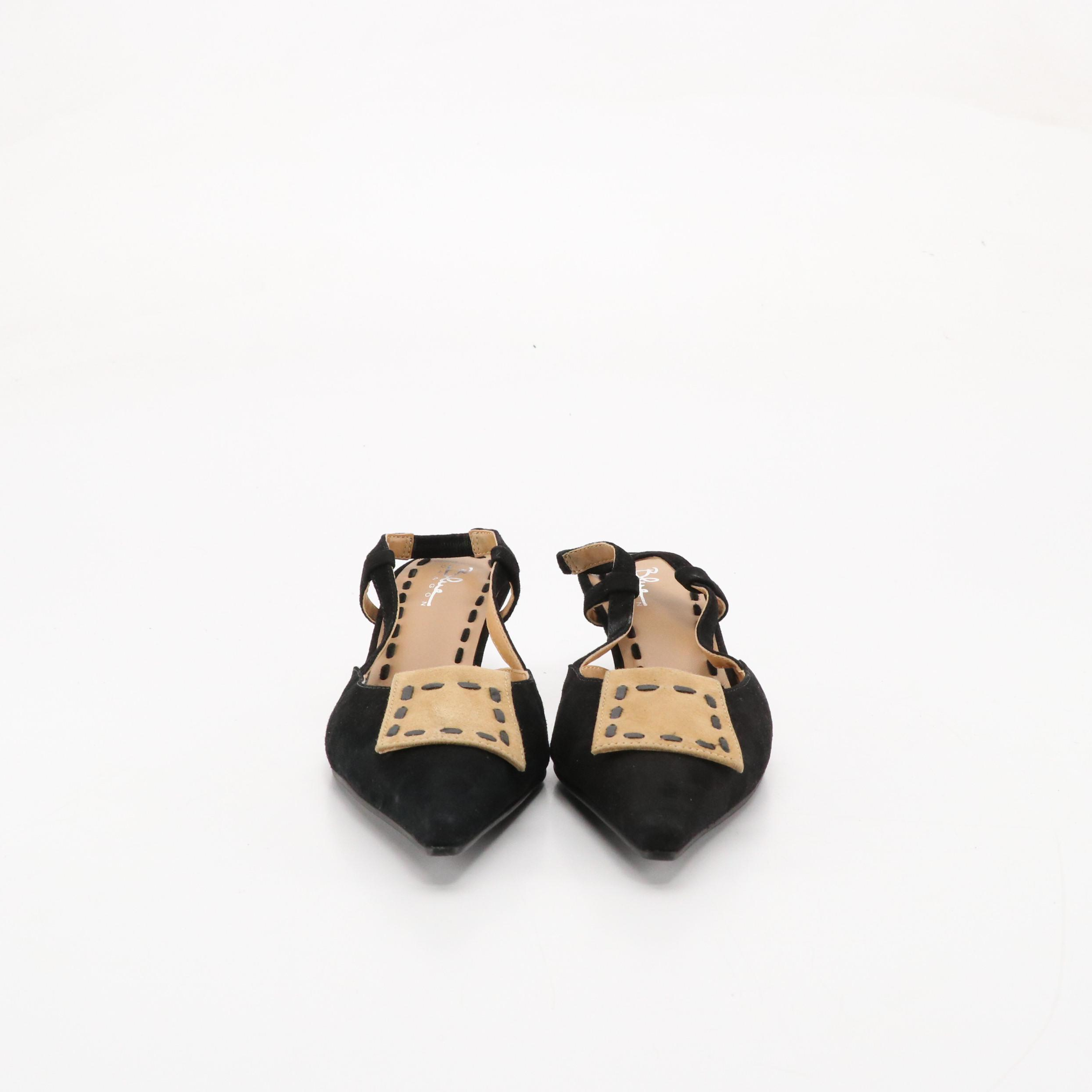 Blue Dragon Pointed-Toe Kitten Heel Slingbacks and Donald J Pliner Kaia Heels