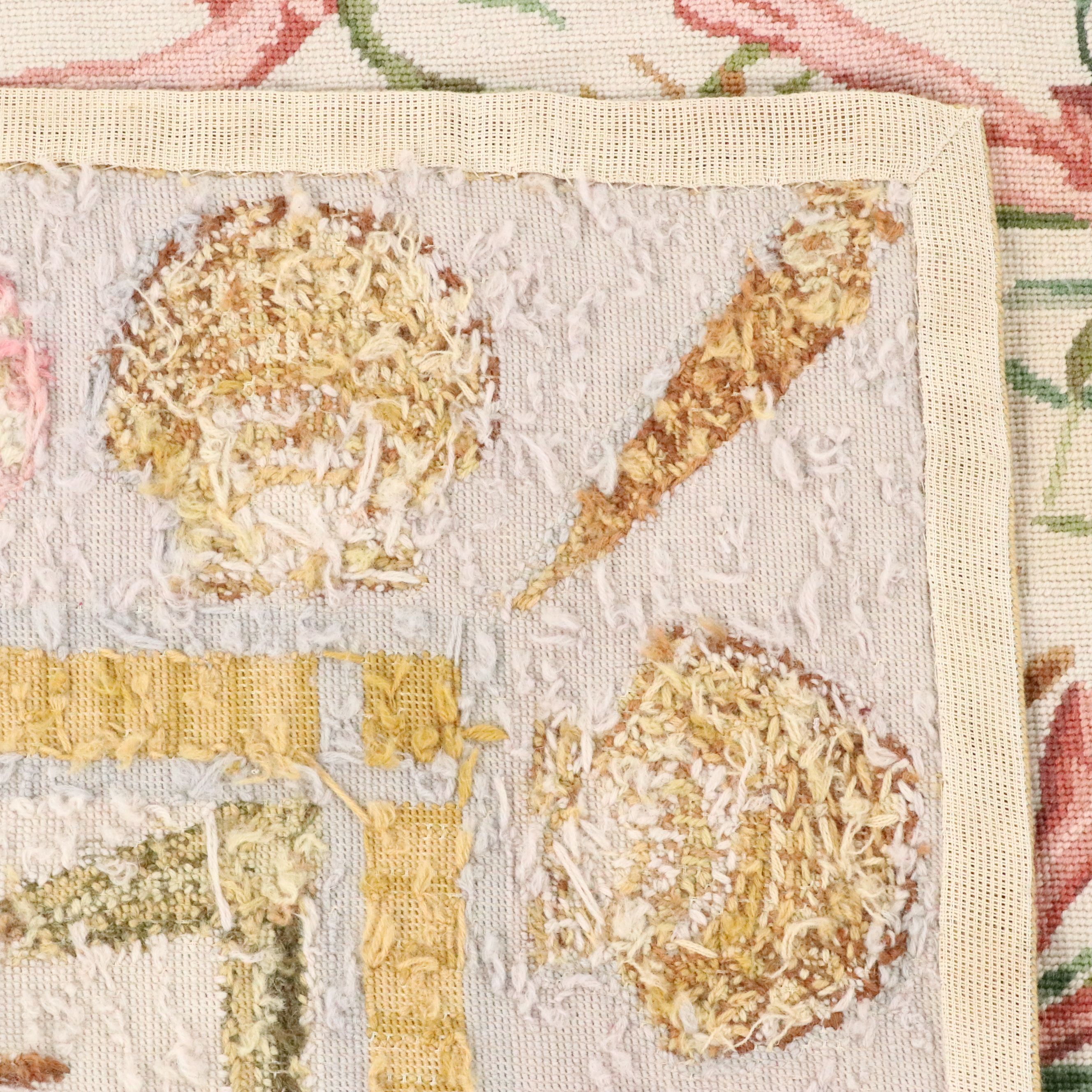 9'9 x 15'3 Handmade Needlepoint Chinese Nautical Trellis Theme Room-Sized Rug